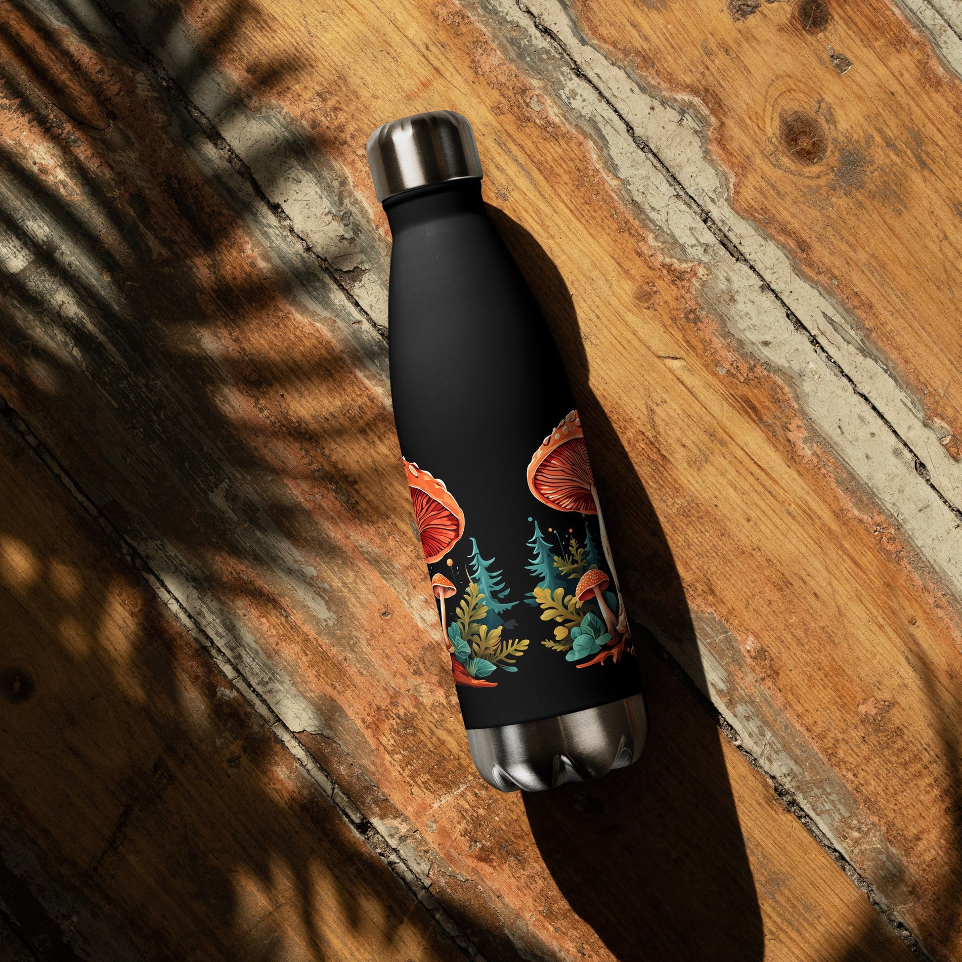 Mushrooms In The Forest Stainless Steel Water Bottle - Stainless Steel Water Bottle - Discovery Co.