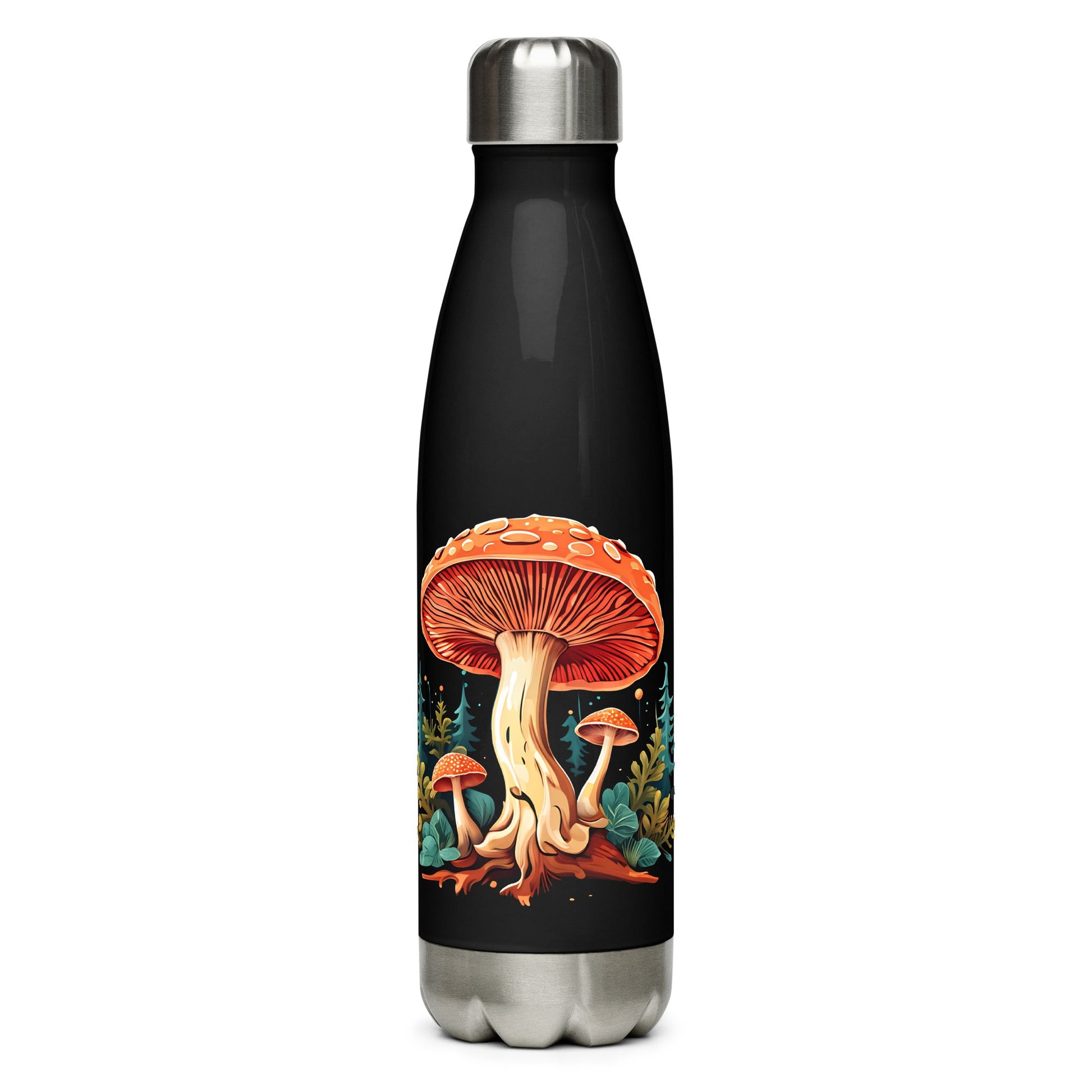 Mushrooms In The Forest Stainless Steel Water Bottle - Stainless Steel Water Bottle - Discovery Co.