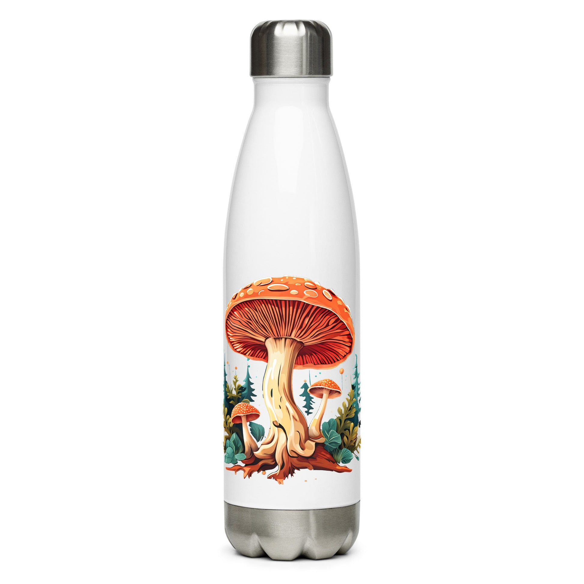 Mushrooms In The Forest Stainless Steel Water Bottle - Stainless Steel Water Bottle - Discovery Co.