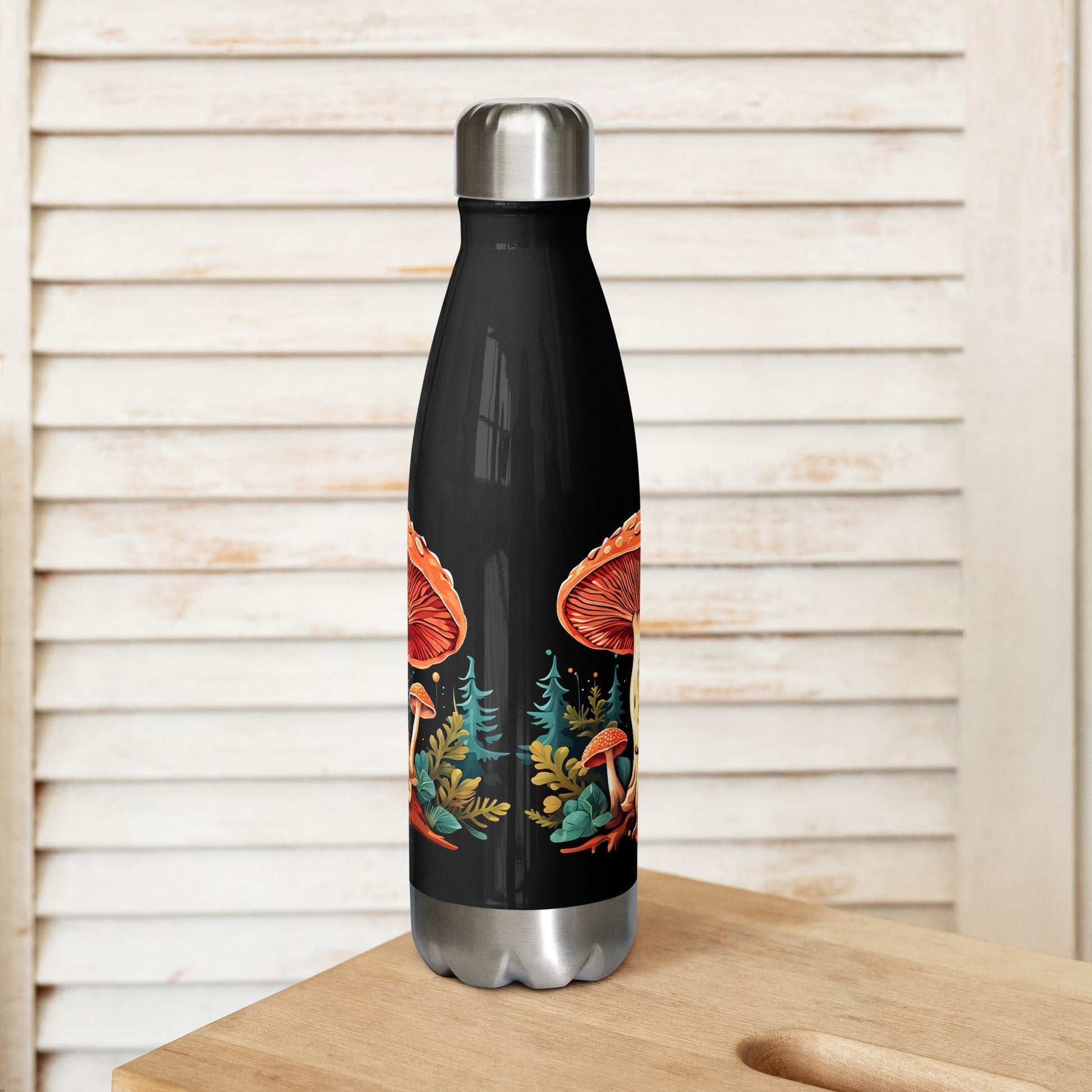 Mushrooms In The Forest Stainless Steel Water Bottle - Stainless Steel Water Bottle - Discovery Co.