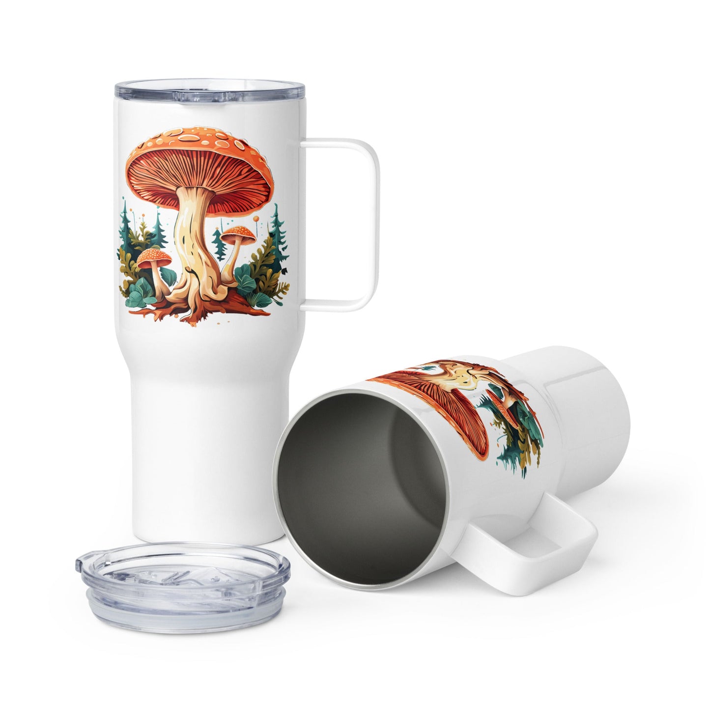 Mushrooms In The Forest Travel Mug (25 oz) - Travel Mug - Discovery Co.