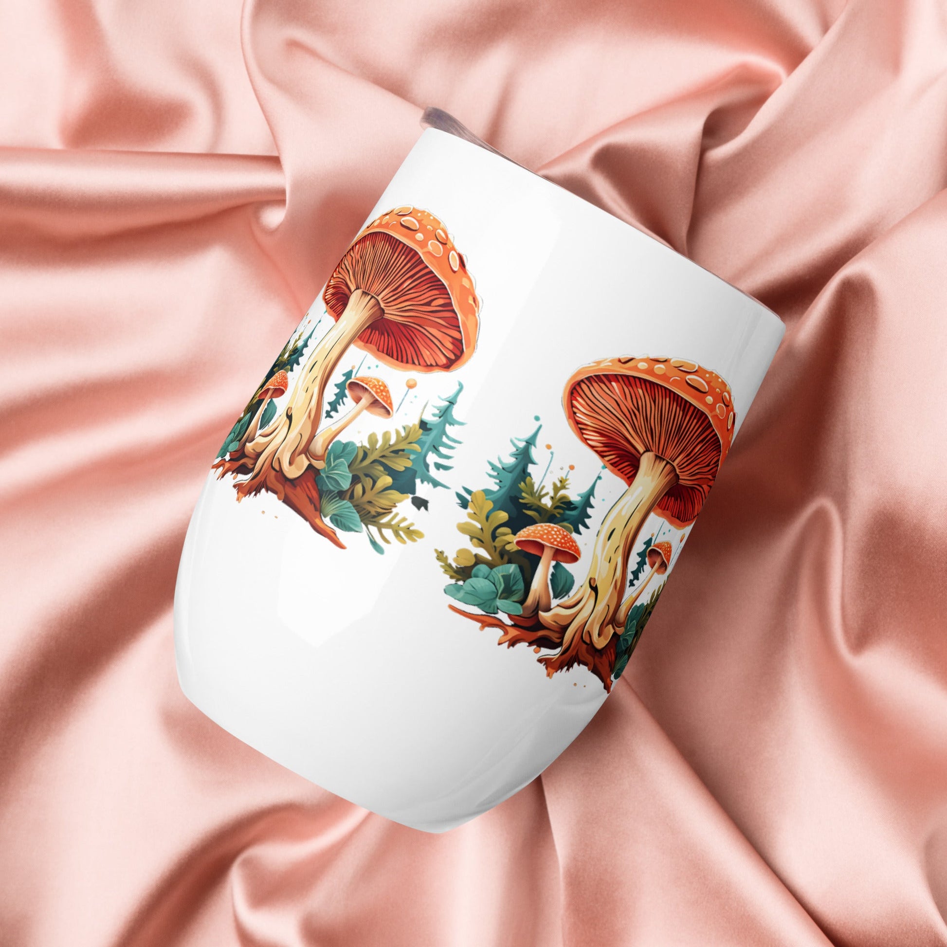 Mushrooms In The Forest Wine Tumbler - Tumblers - Discovery Co.