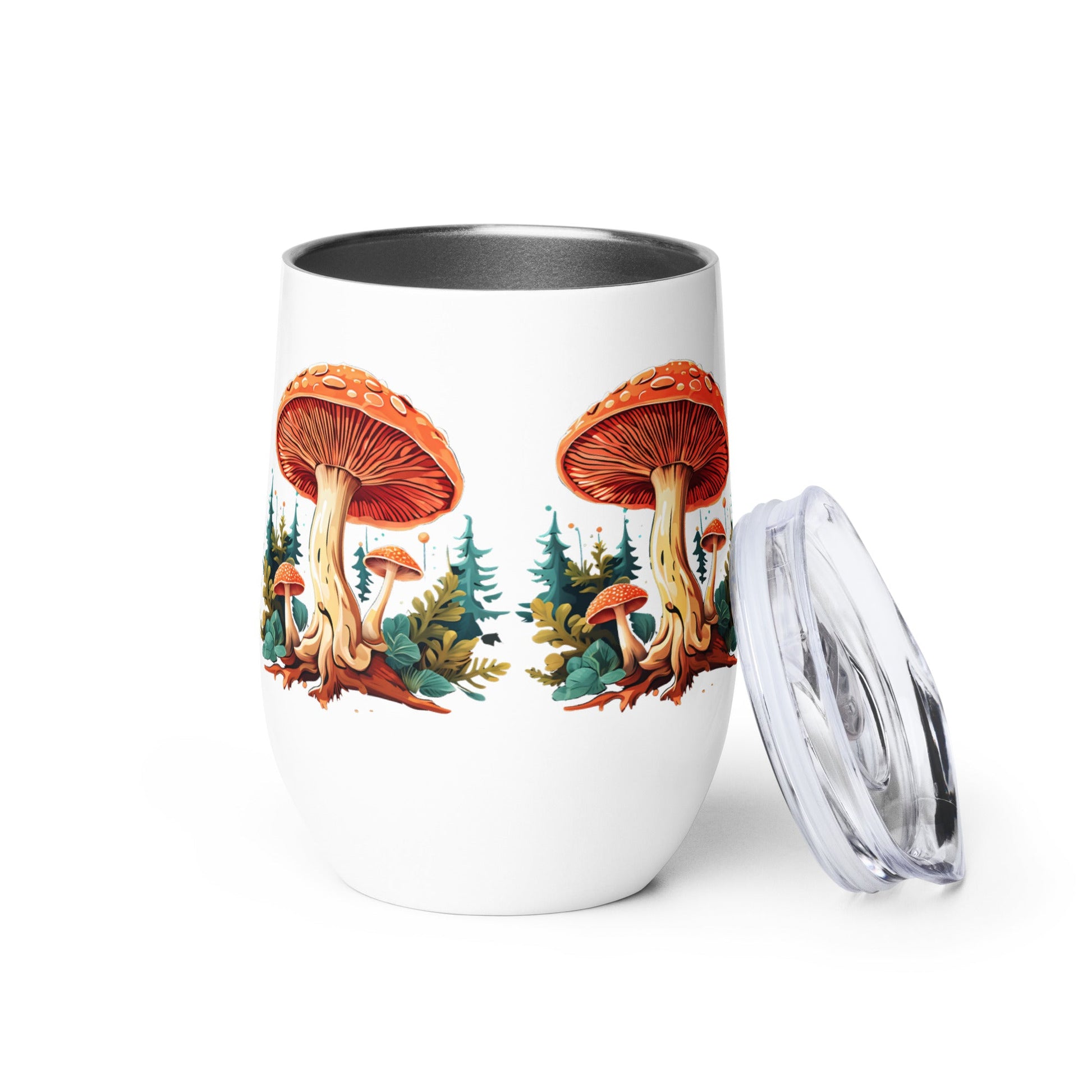 Mushrooms In The Forest Wine Tumbler - Tumblers - Discovery Co.