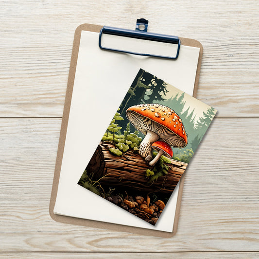 Mushrooms On A Log Standard Postcard - Post Cards - Discovery Co.