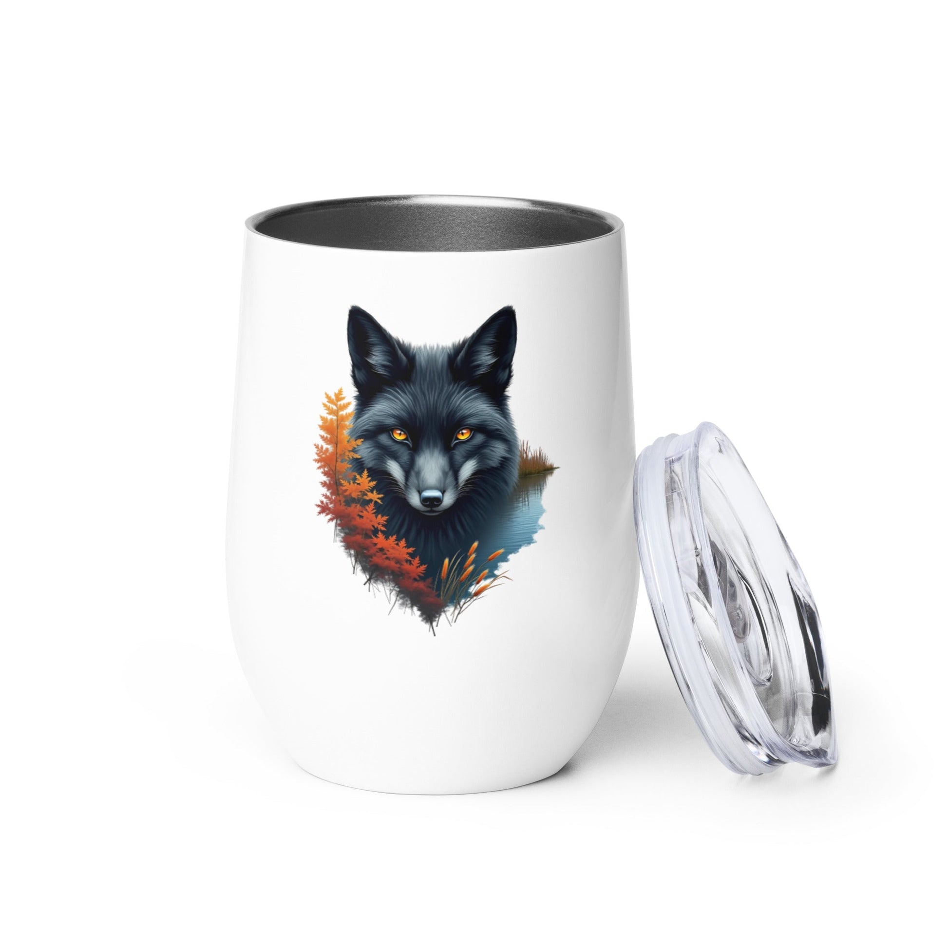 Mystic Fox Stainless Steel Wine Tumbler - Steel Tumbler - Discovery Co.