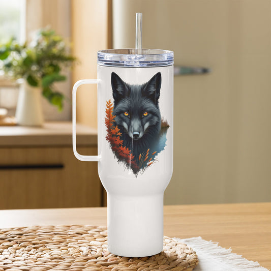 Mystic Fox Travel Mug With Handle (25 oz and 40 oz) - Travel Mug - Discovery Co.