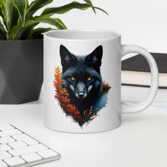 Mystic Fox White Glossy Mug (11 oz, 15 oz, 20 oz) - Mugs - Discovery Co.