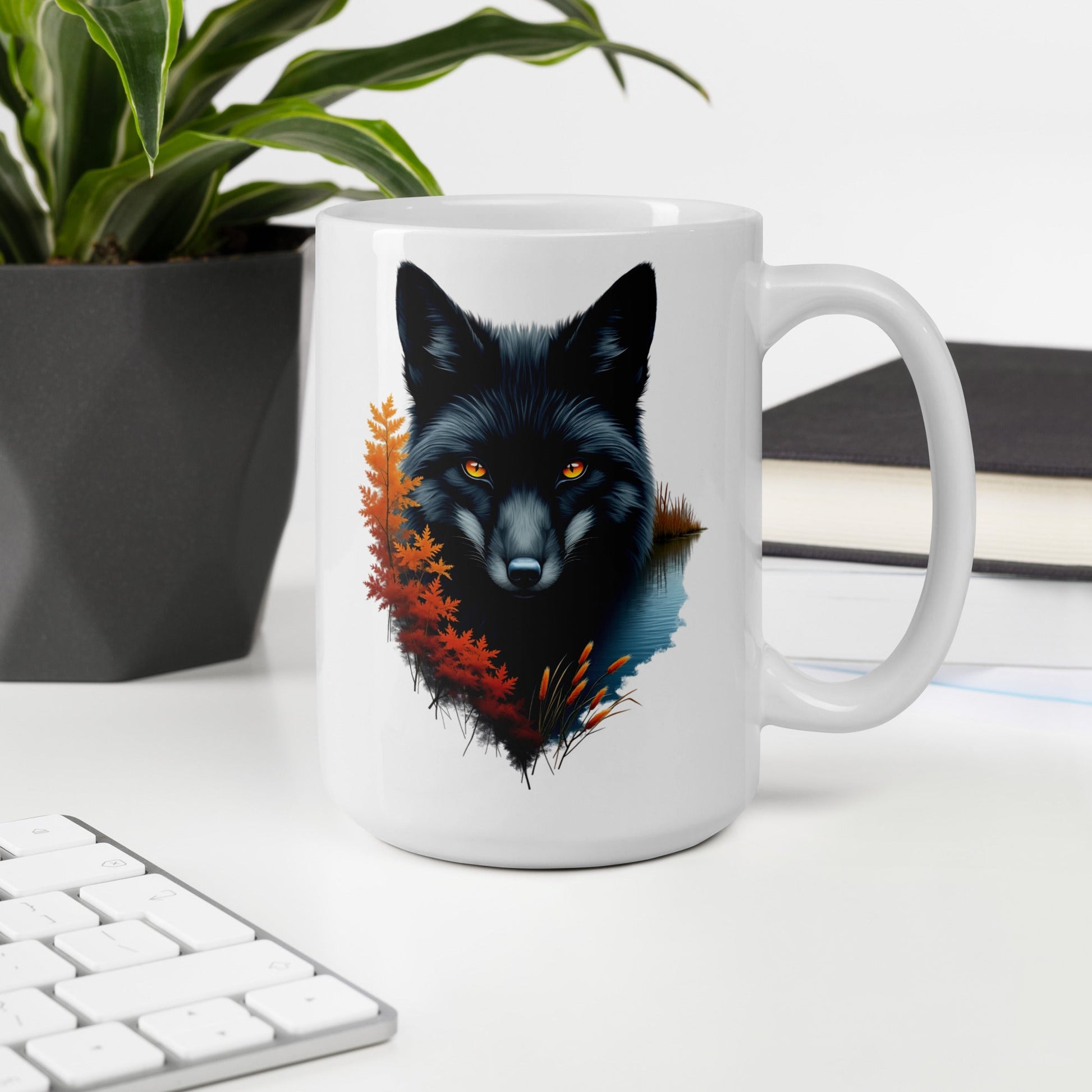 Mystic Fox White Glossy Mug (11 oz, 15 oz, 20 oz) - Mugs - Discovery Co.