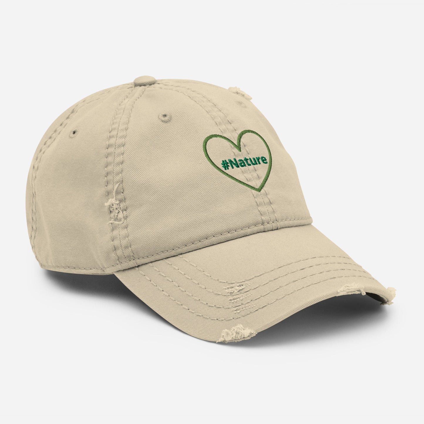 #Nature Green Heart Distressed Hat - Hats - Discovery Co.