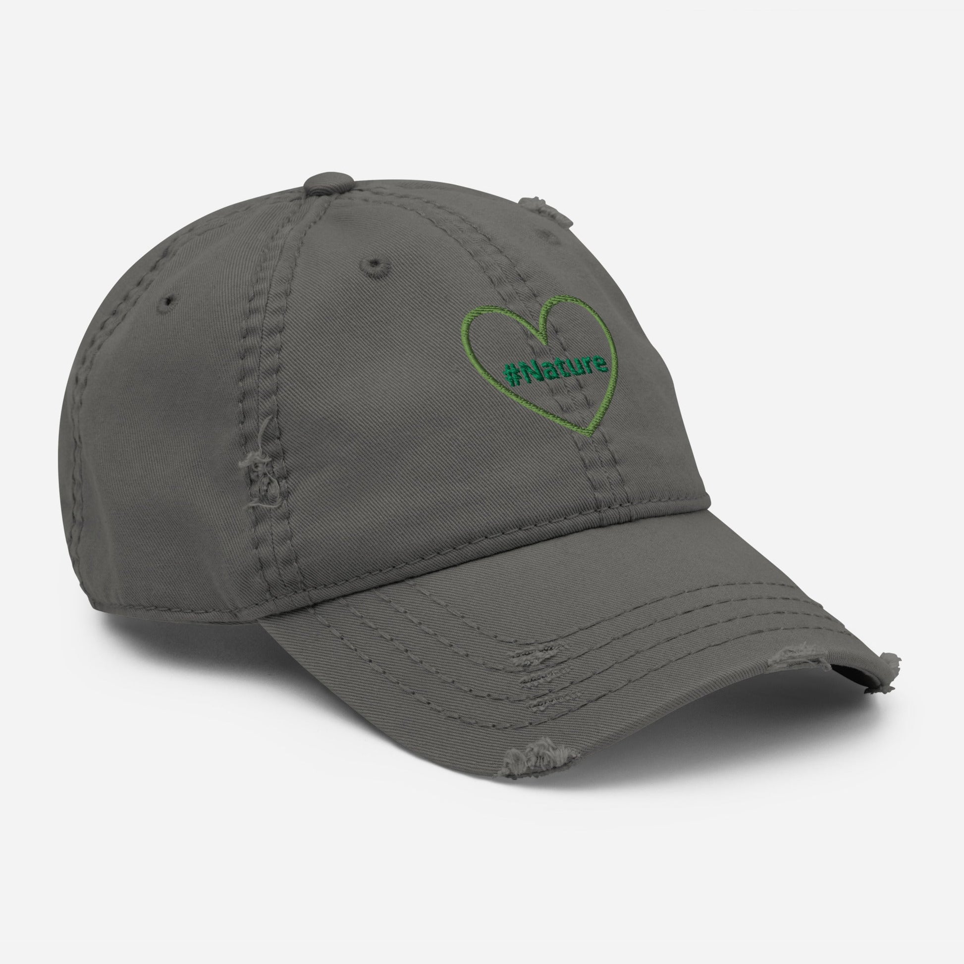 #Nature Green Heart Distressed Hat - Hats - Discovery Co.