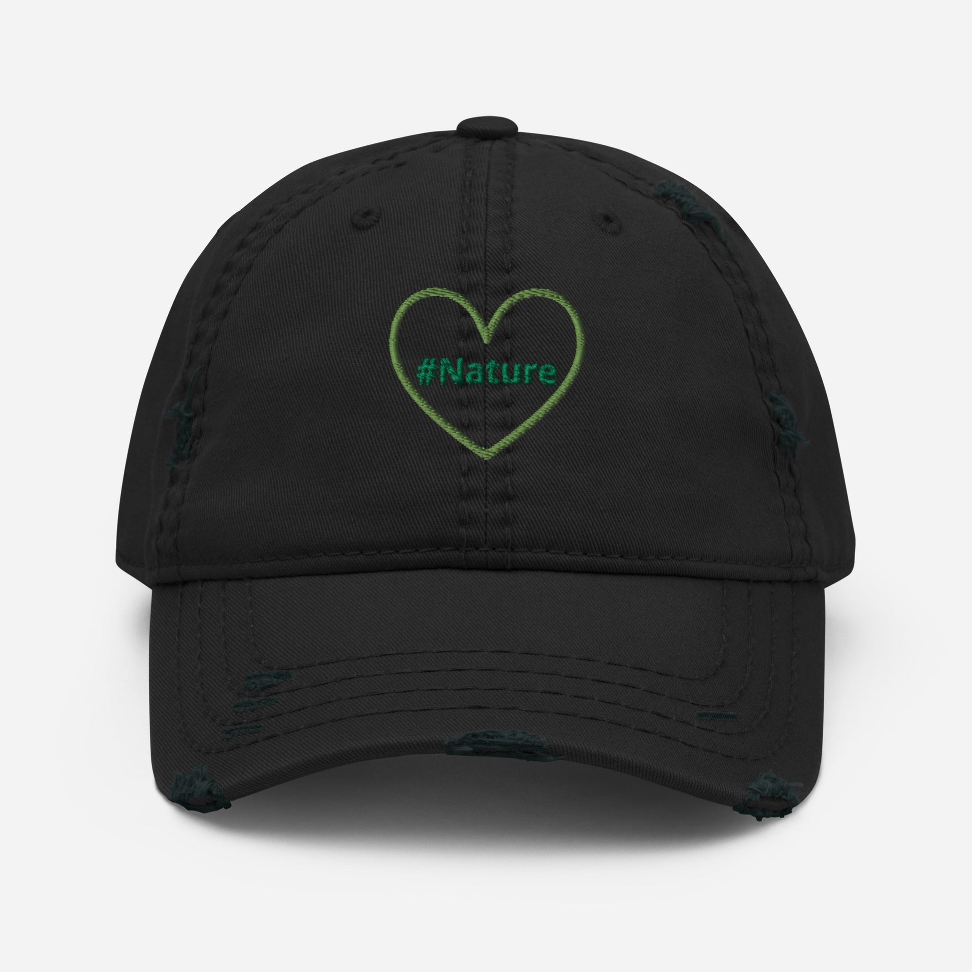 #Nature Green Heart Distressed Hat - Hats - Discovery Co.