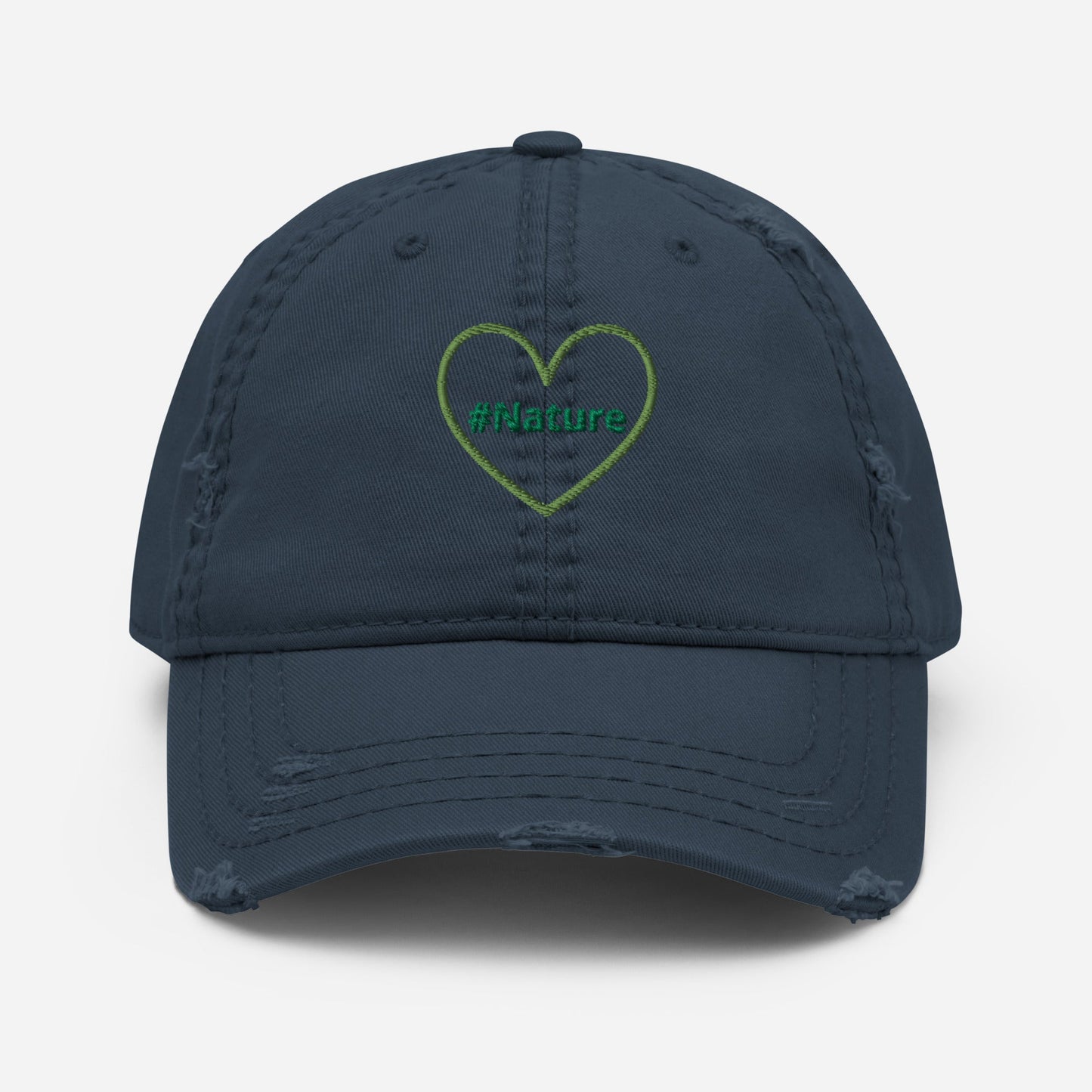 #Nature Green Heart Distressed Hat - Hats - Discovery Co.