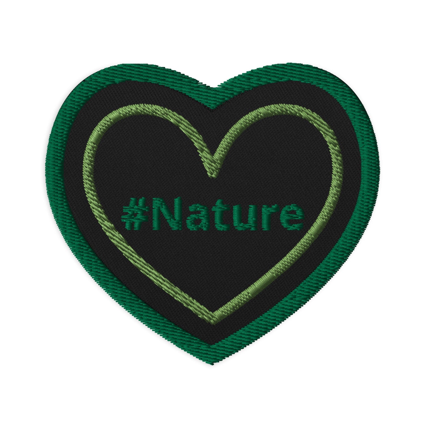 #Nature Green Heart Embroidered Patches - Embroidered Patches - Discovery Co.