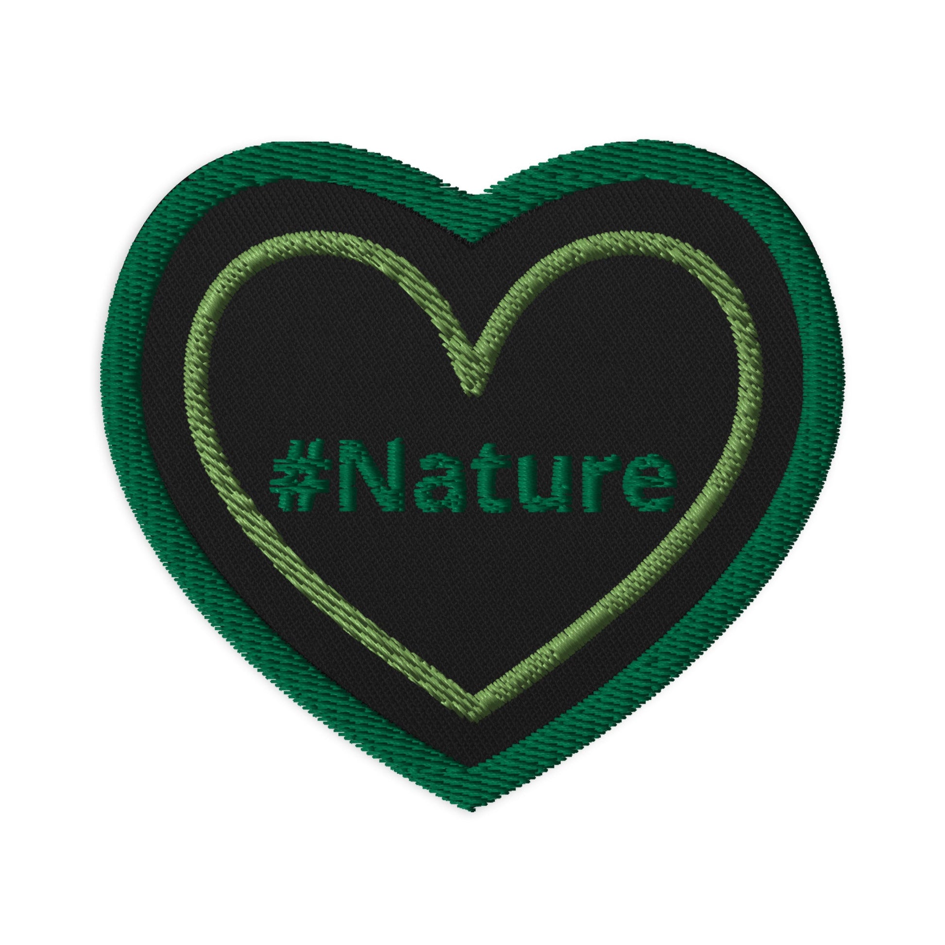 #Nature Green Heart Embroidered Patches - Embroidered Patches - Discovery Co.