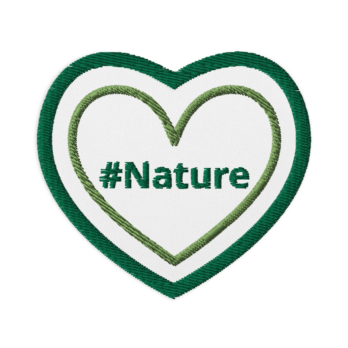 #Nature Green Heart Embroidered Patches - Embroidered Patches - Discovery Co.