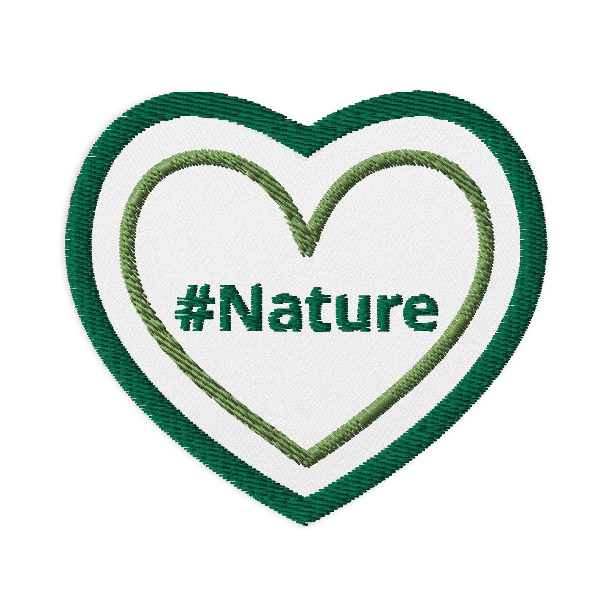 #Nature Green Heart Embroidered Patches - Embroidered Patches - Discovery Co.