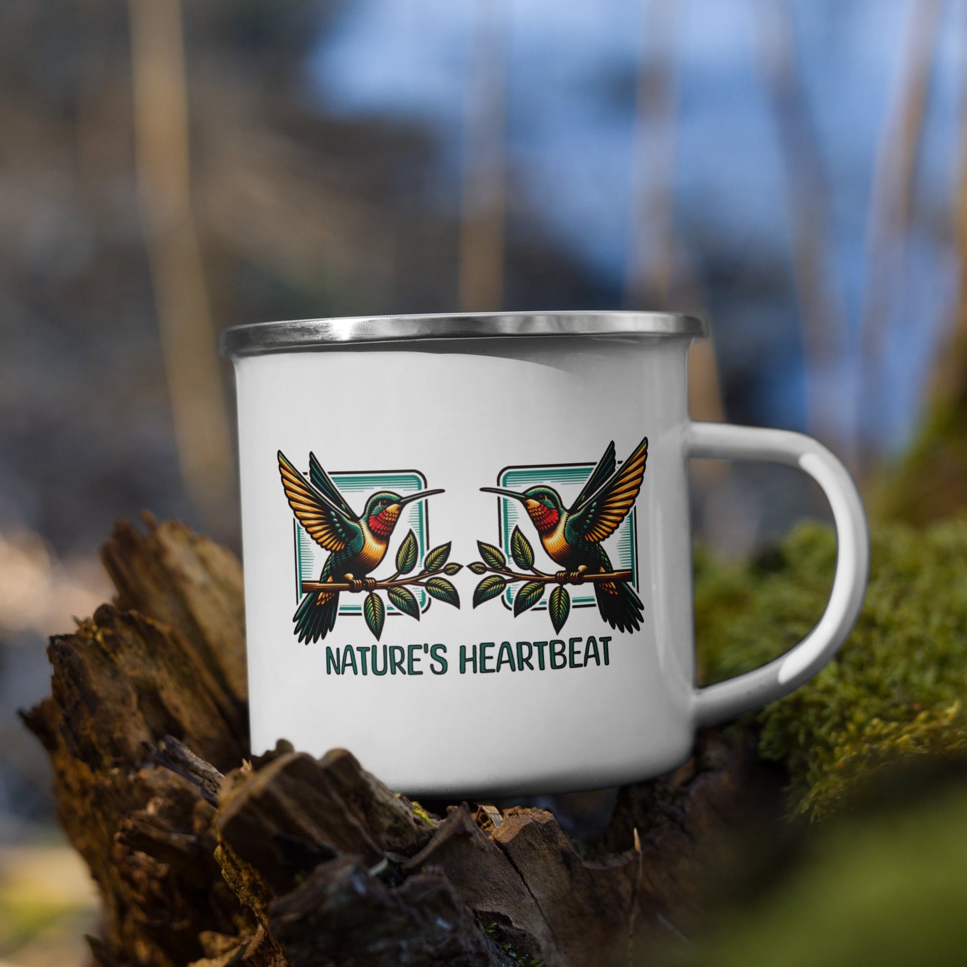 Nature's Heartbeat Enamel Mug - Mugs - Discovery Co.