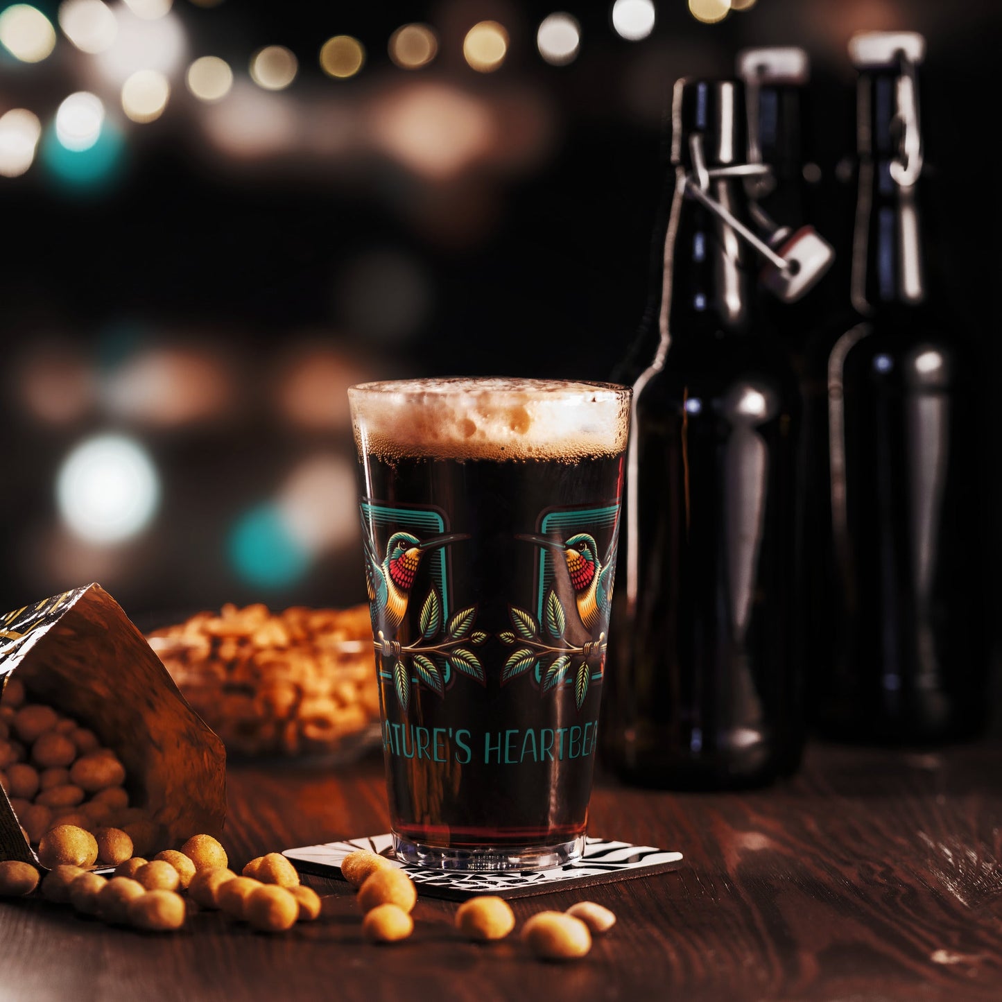 Nature's Heartbeat Pint Glass - Beer Glass - Discovery Co.