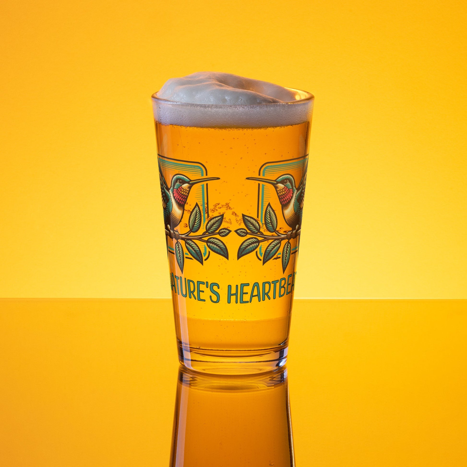 Nature's Heartbeat Pint Glass - Beer Glass - Discovery Co.