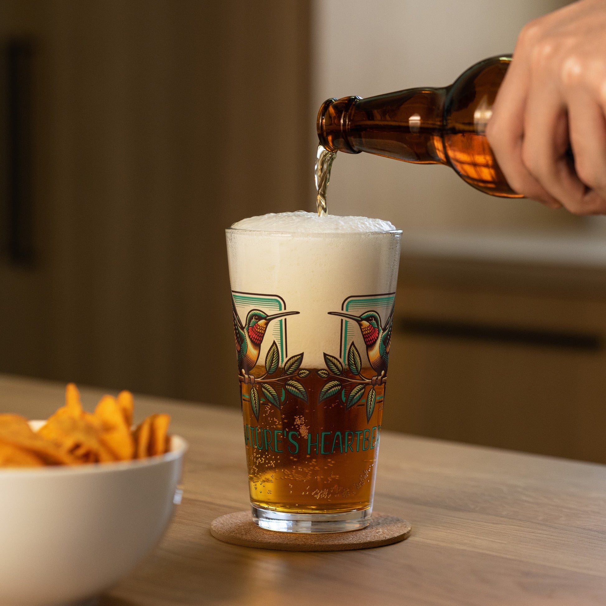 Nature's Heartbeat Pint Glass - Beer Glass - Discovery Co.