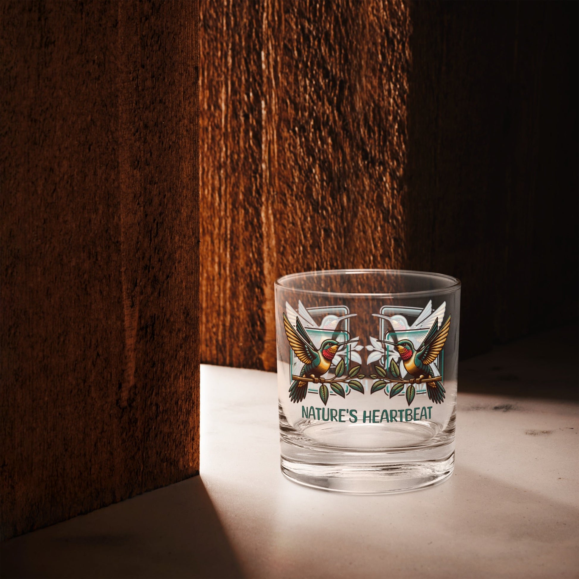 Nature's Heartbeat Rocks Glass - Rocks Glass - Discovery Co.