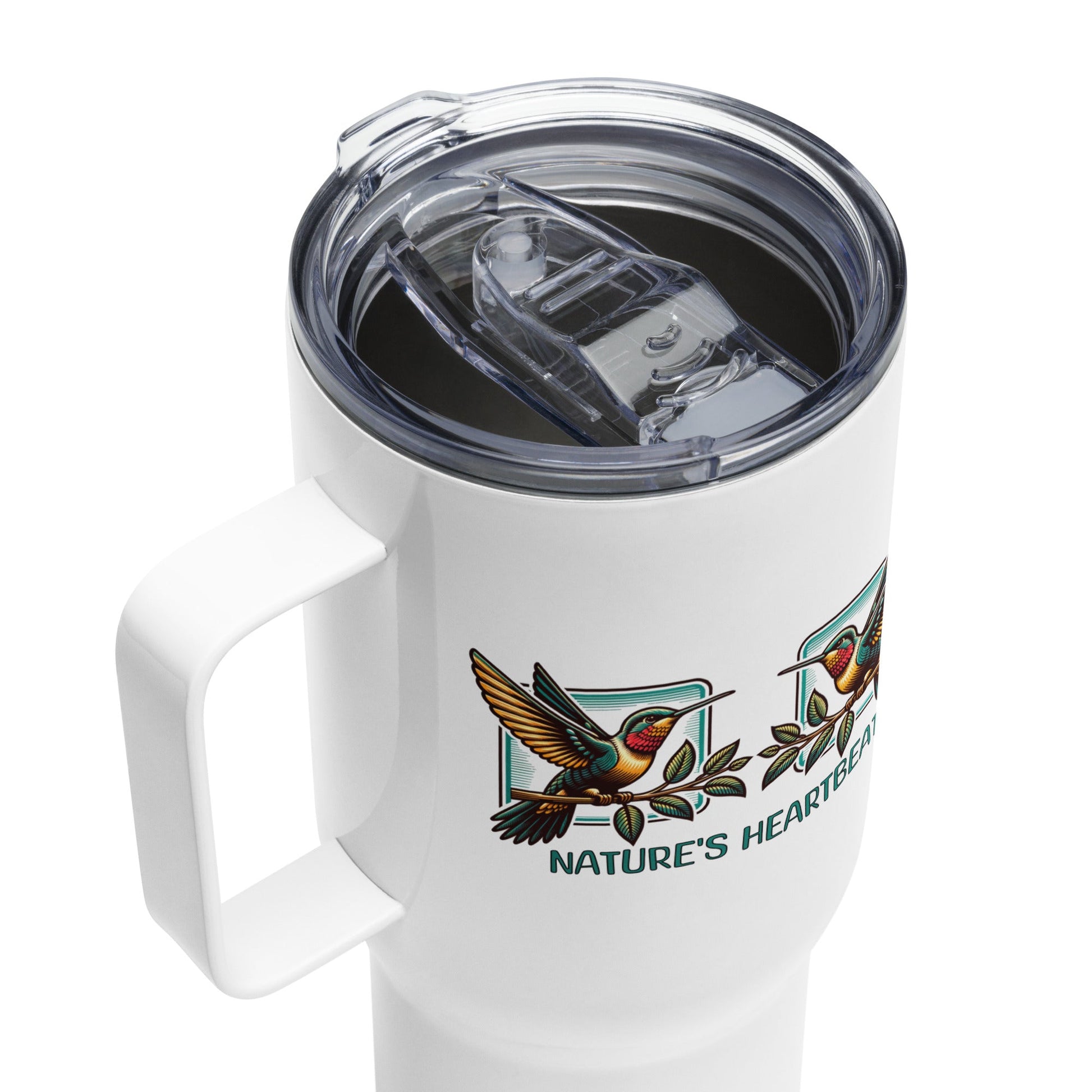 Nature's Heartbeat Travel Mug With Handle (25 oz and 40 oz) - Travel Mug - Discovery Co.