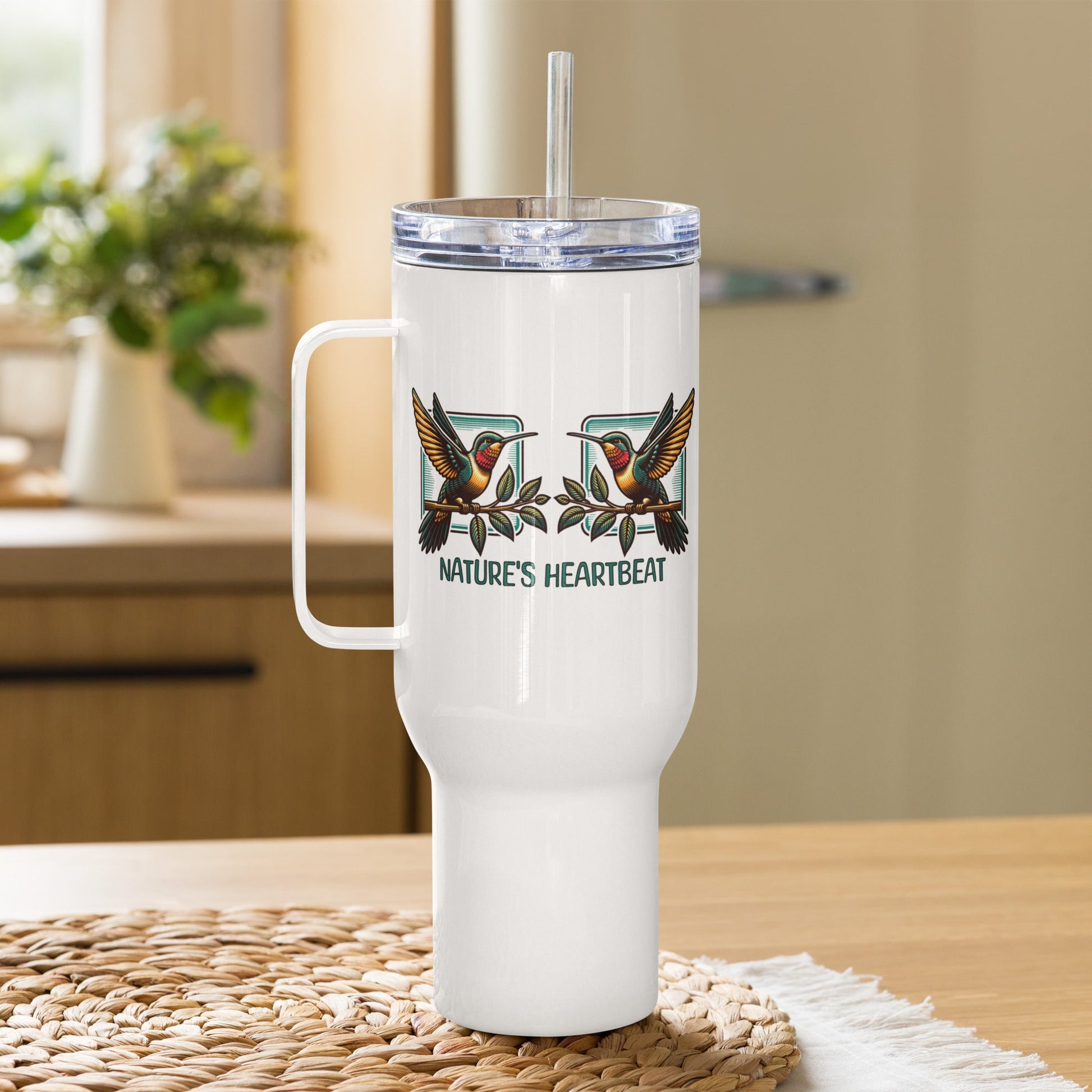 Nature's Heartbeat Travel Mug With Handle (25 oz and 40 oz) - Travel Mug - Discovery Co.