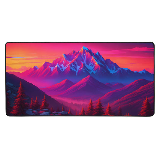 Neon Mountains Desk Mat - Mouse Pads - Discovery Co.