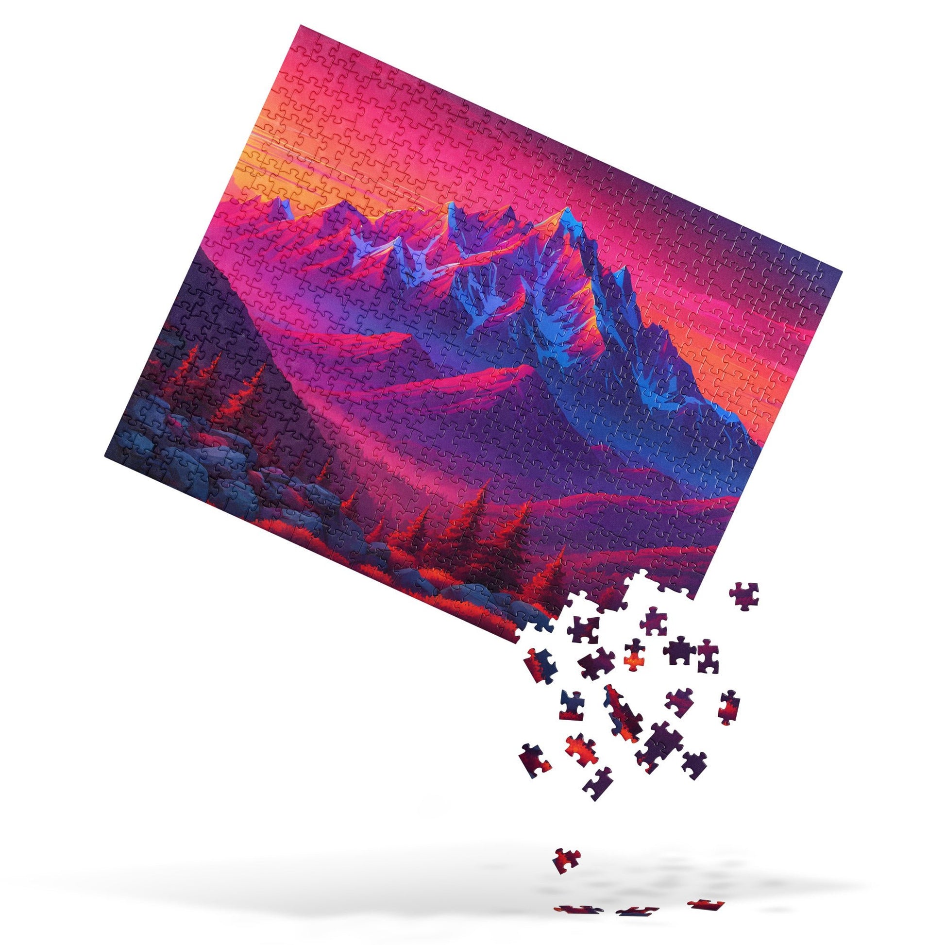 Neon Mountains Jigsaw Puzzle - Puzzle - Discovery Co.