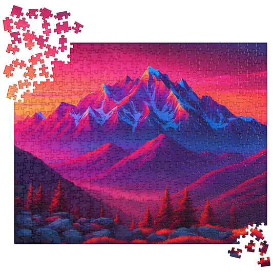 Neon Mountains Jigsaw Puzzle - Puzzle - Discovery Co.