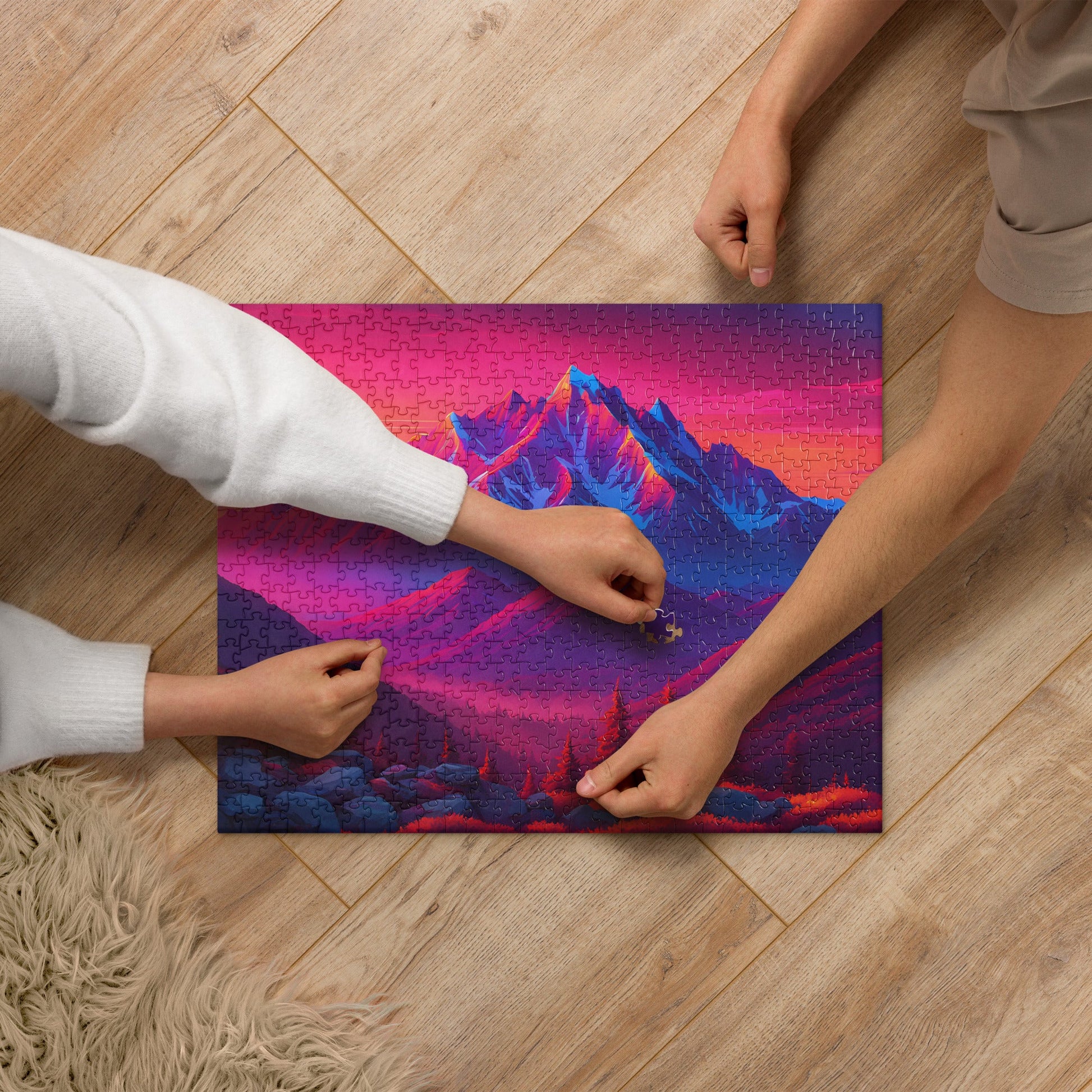 Neon Mountains Jigsaw Puzzle - Puzzle - Discovery Co.
