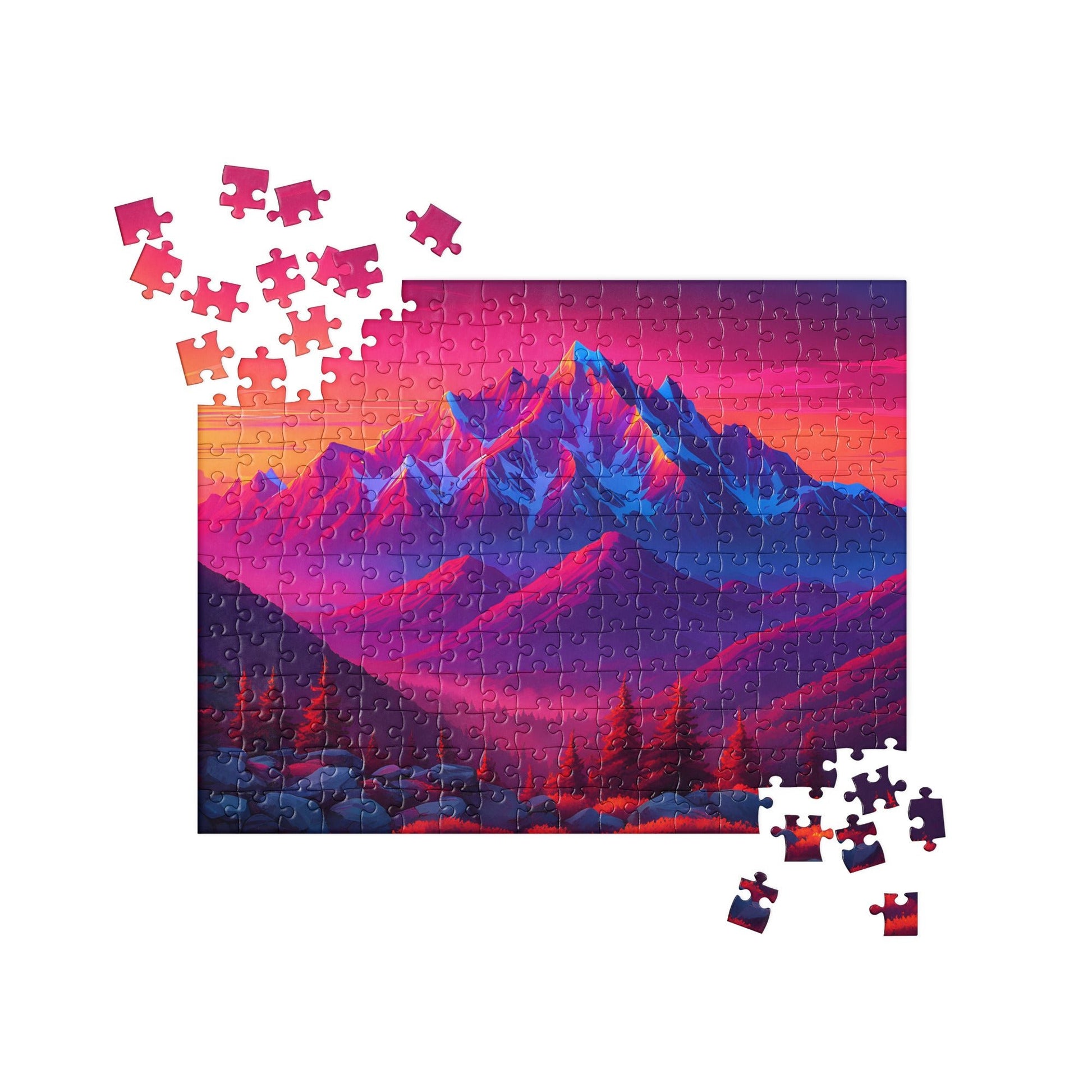 Neon Mountains Jigsaw Puzzle - Puzzle - Discovery Co.