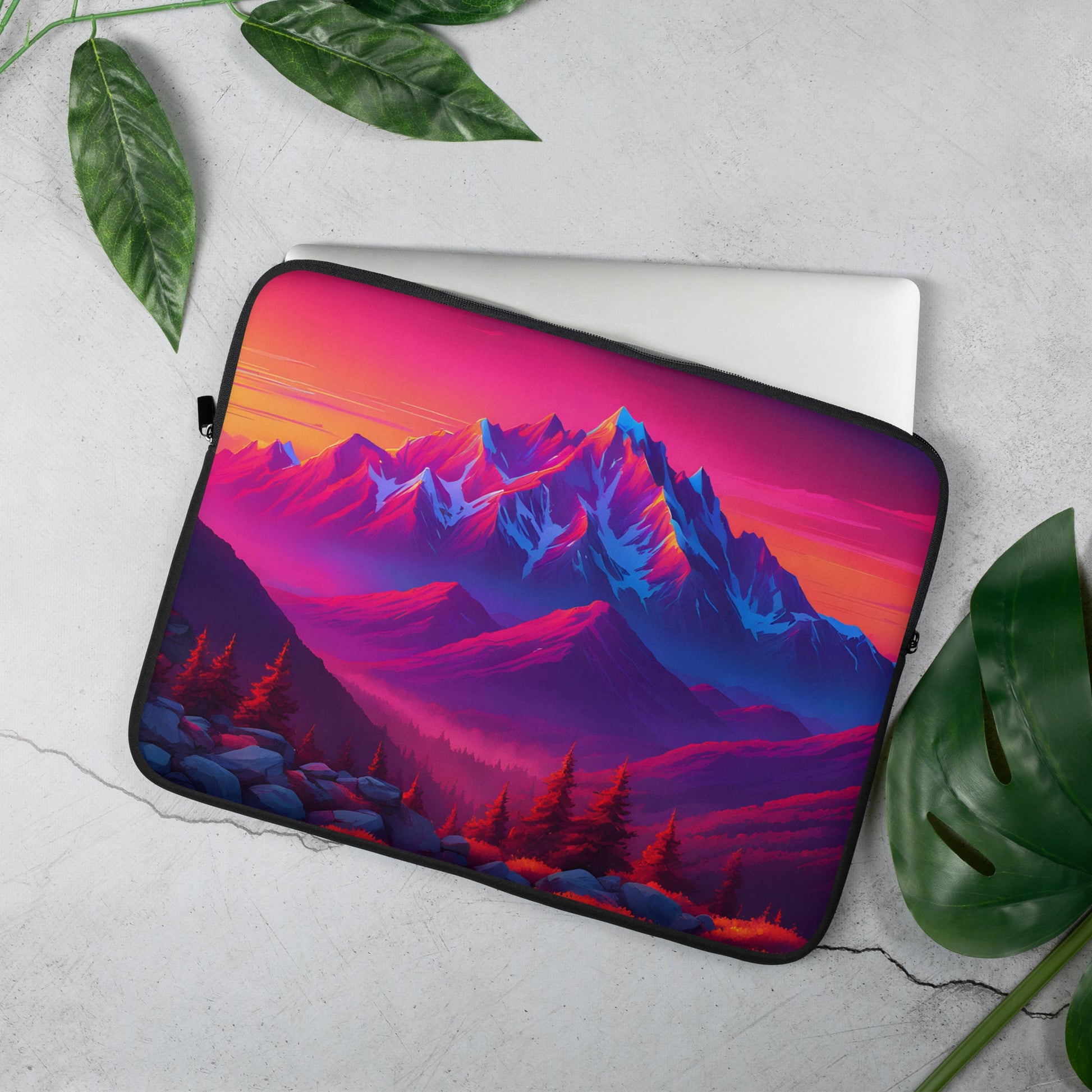 Neon Mountains Laptop Sleeve - Laptop Cases - Discovery Co.