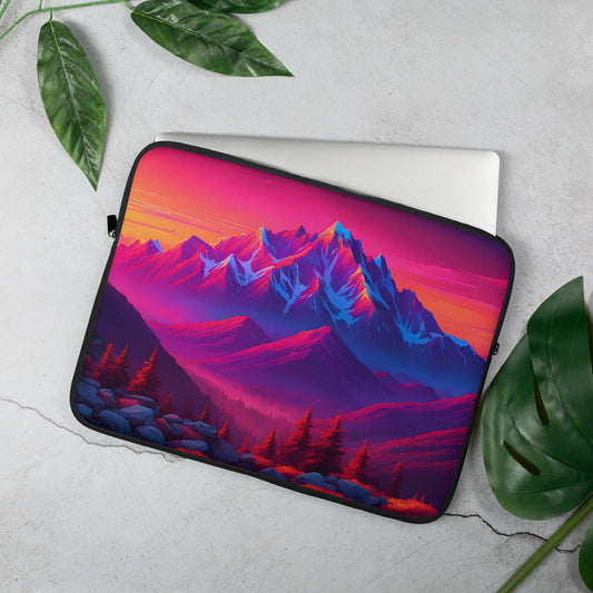 Neon Mountains Laptop Sleeve - Laptop Cases - Discovery Co.