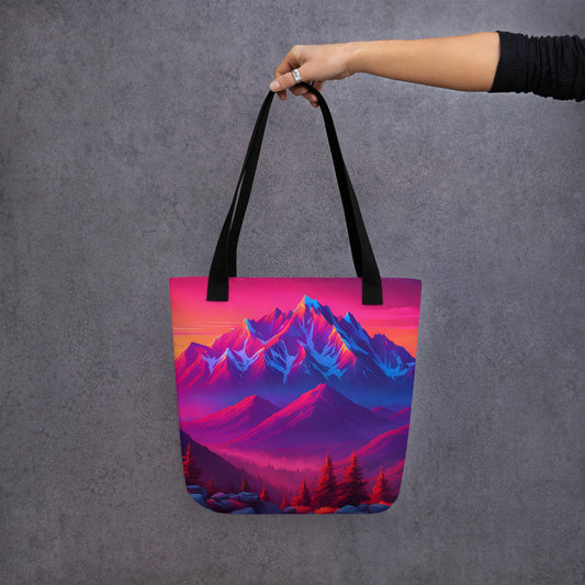 Neon Mountains Tote Bag - Tote Bags - Discovery Co.