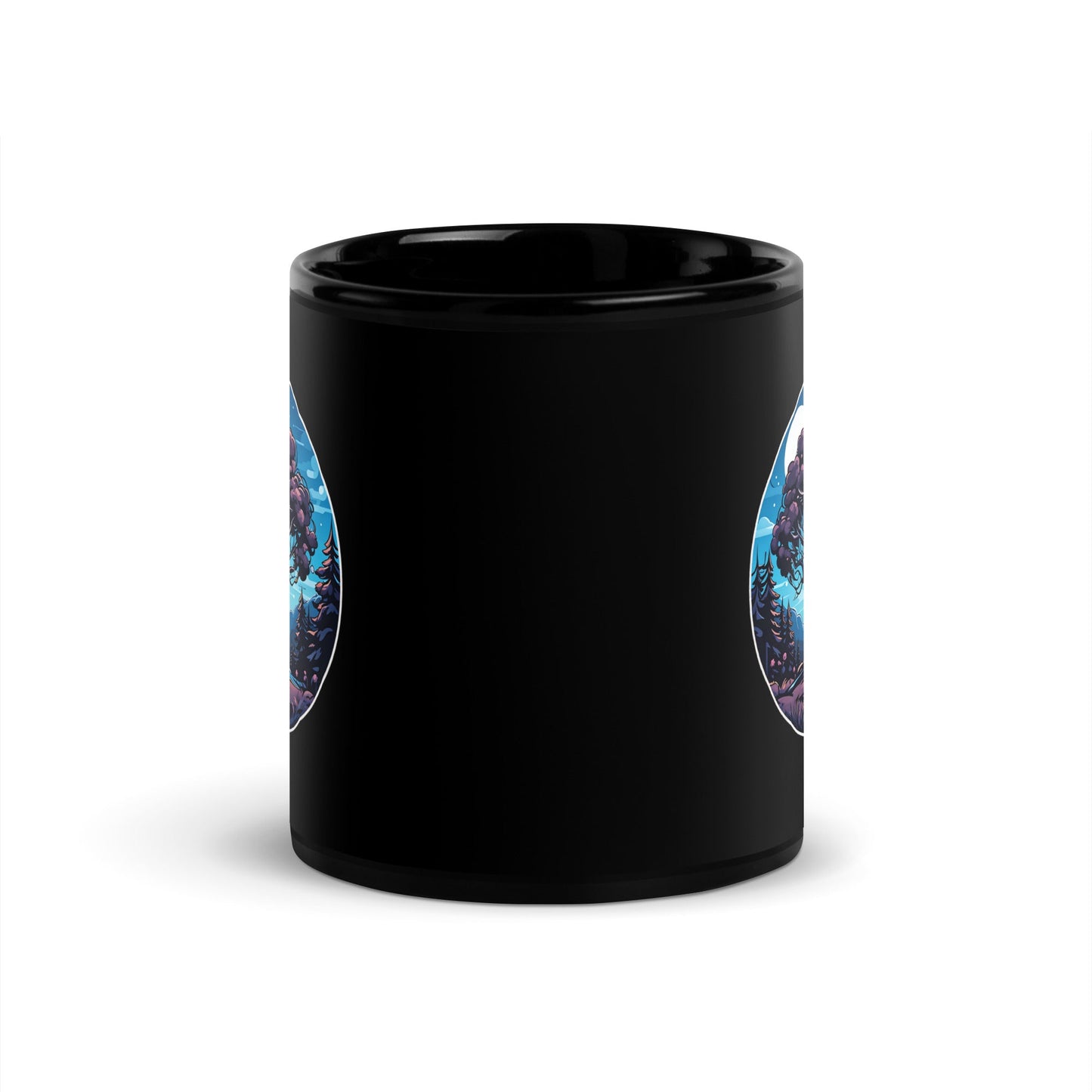 Night Tree Black Glossy Mug (11 oz) - Mugs - Discovery Co.