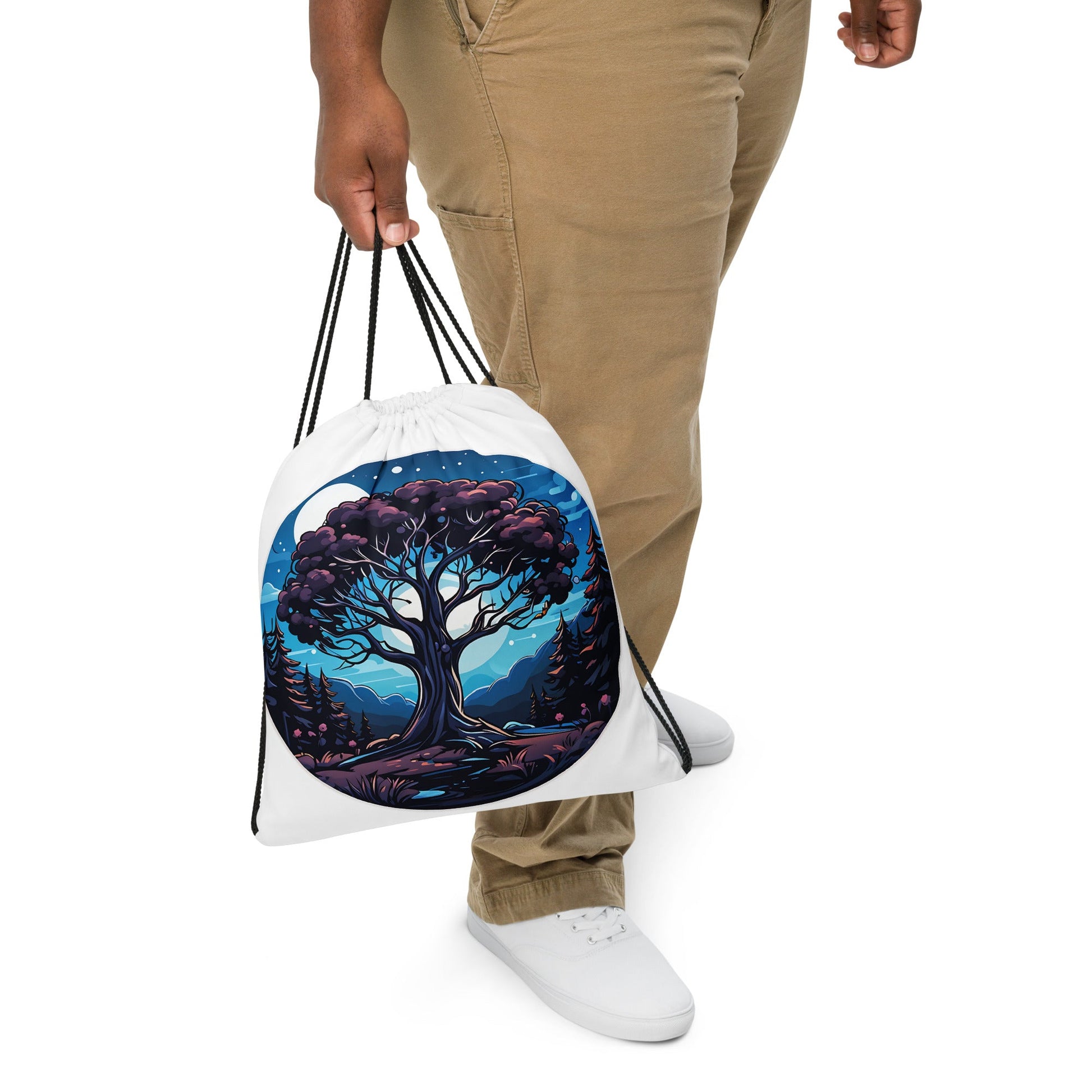 Night Tree Drawstring Bag - Drawstring Bag - Discovery Co.