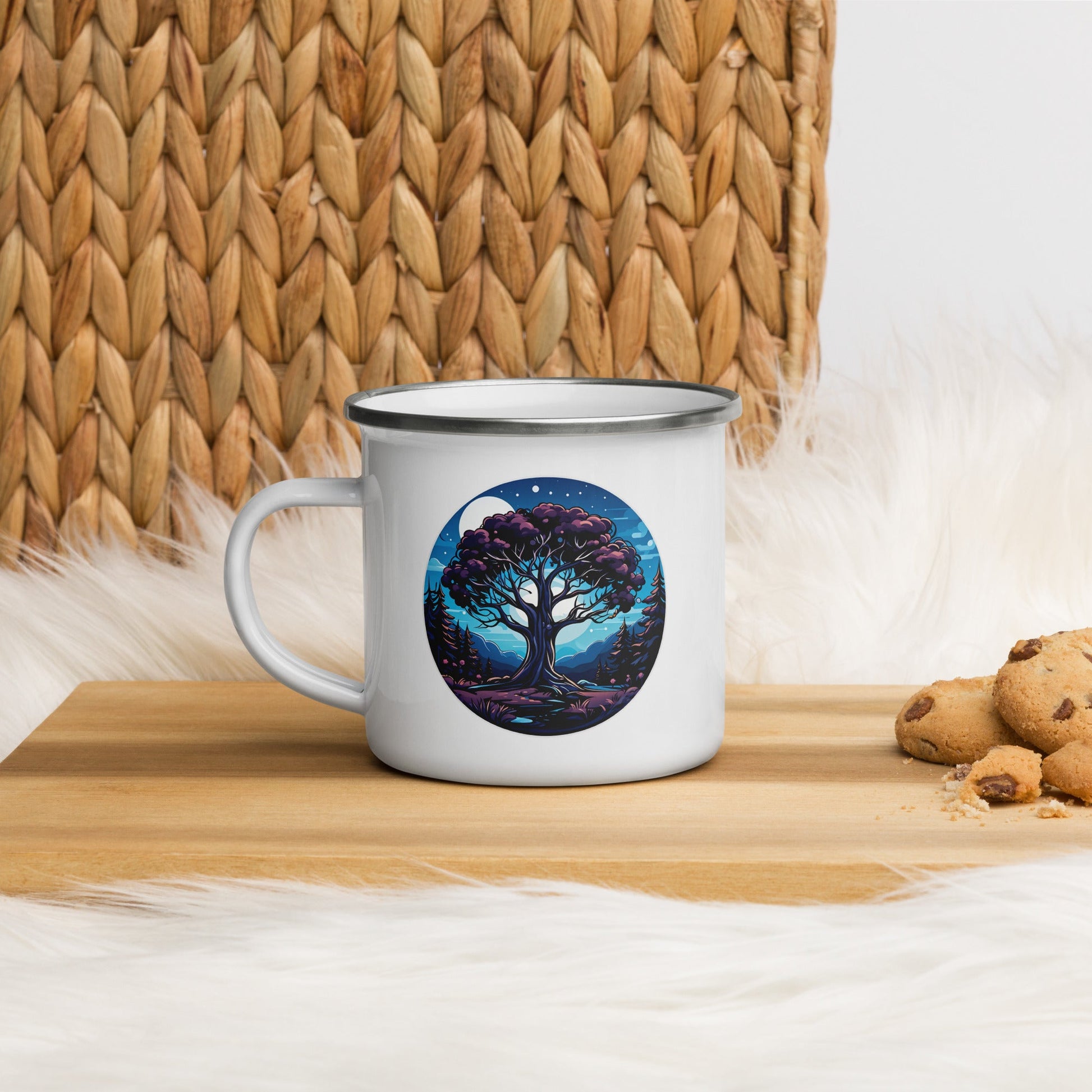 Night Tree Enamel Mug (12 oz) - Mugs - Discovery Co.