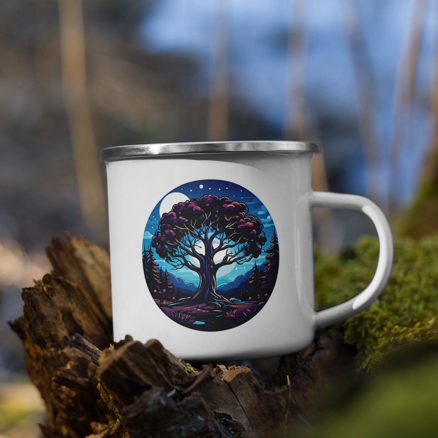 Night Tree Enamel Mug (12 oz) - Mugs - Discovery Co.