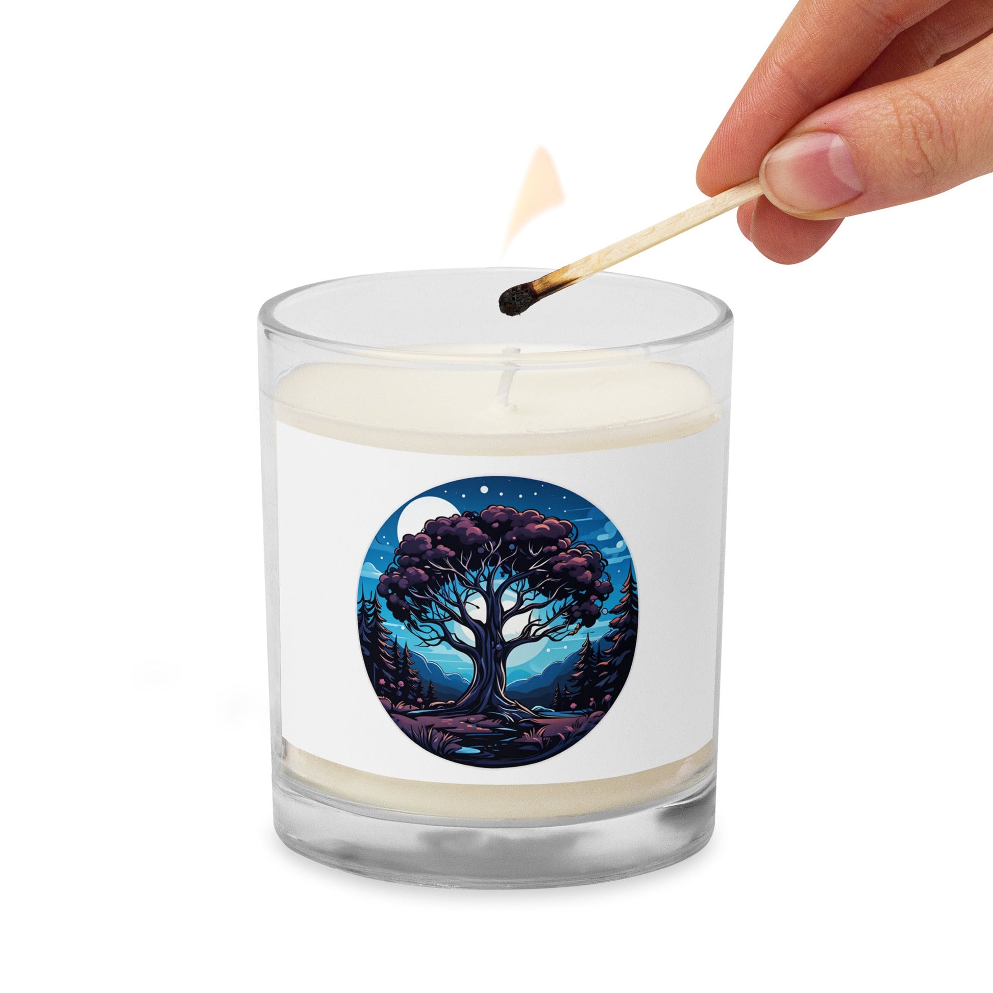 Night Tree Glass Jar Soy Wax Candle - Candles - Discovery Co.