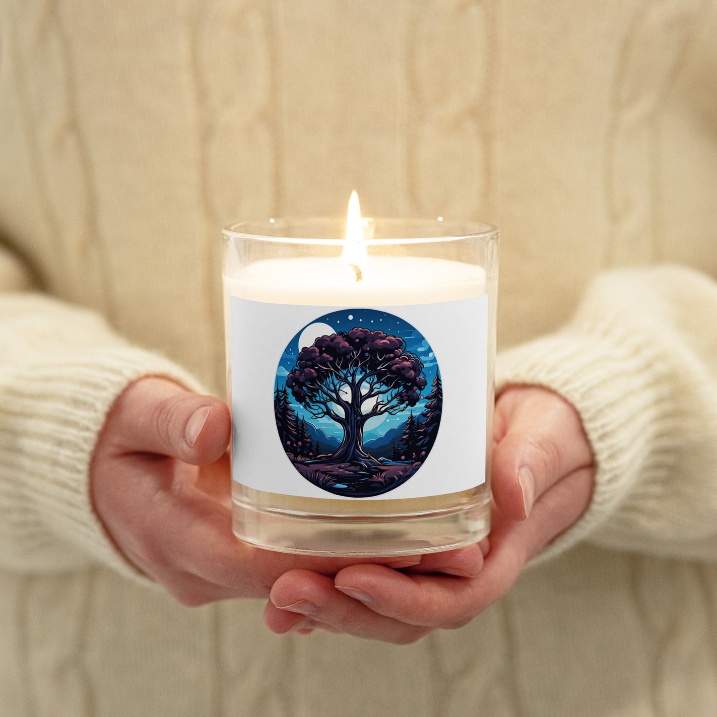 Night Tree Glass Jar Soy Wax Candle - Candles - Discovery Co.