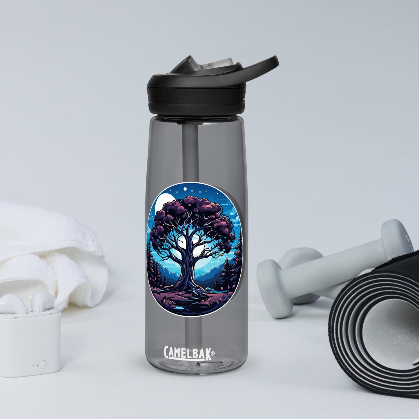 Night Tree Sports Water Bottle - Sports Water Bottle - Discovery Co.