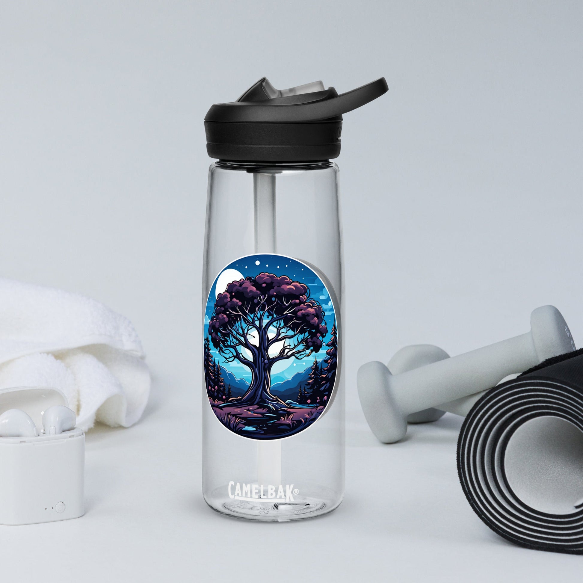 Night Tree Sports Water Bottle - Sports Water Bottle - Discovery Co.