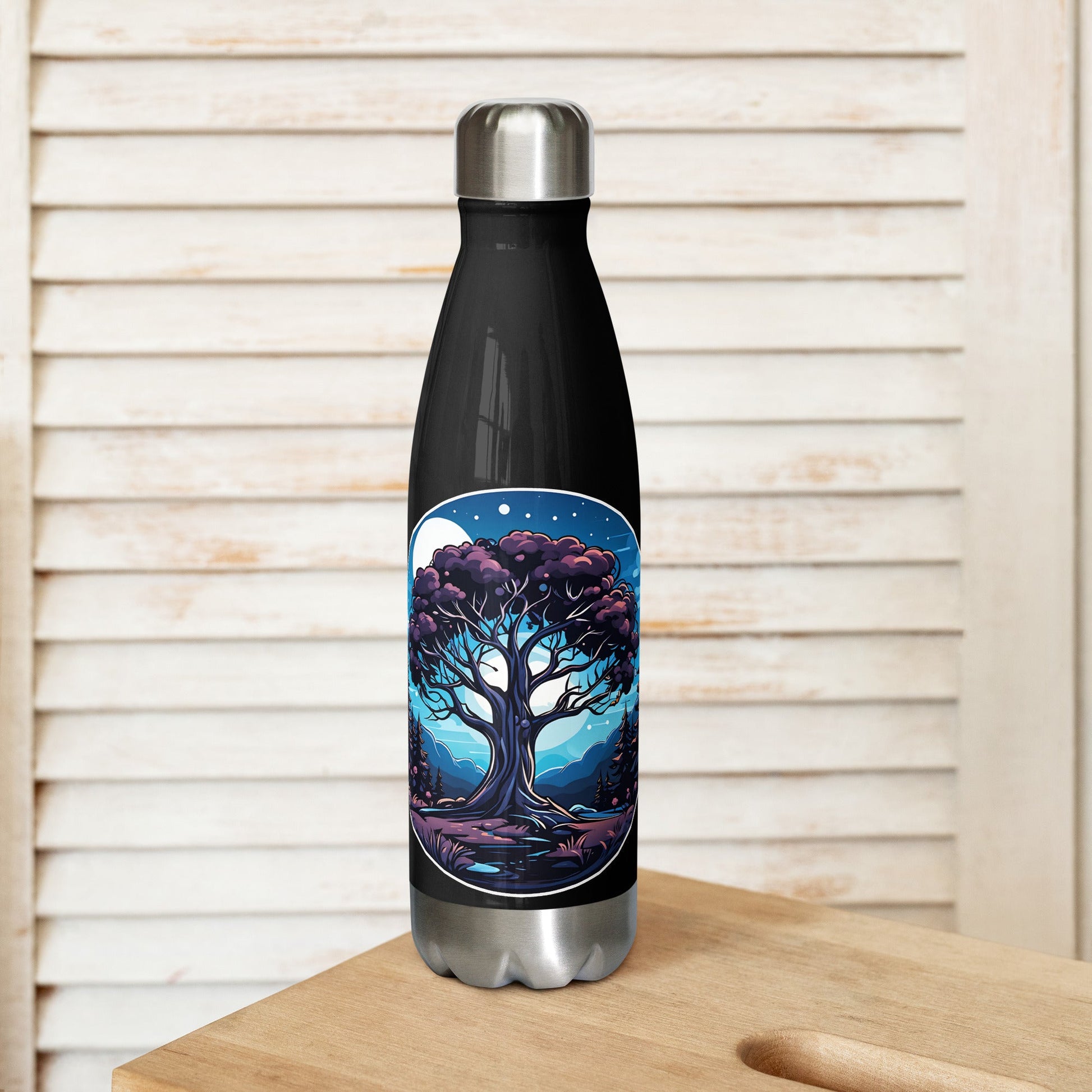 Night Tree Stainless Steel Water Bottle - Stainless Steel Water Bottle - Discovery Co.