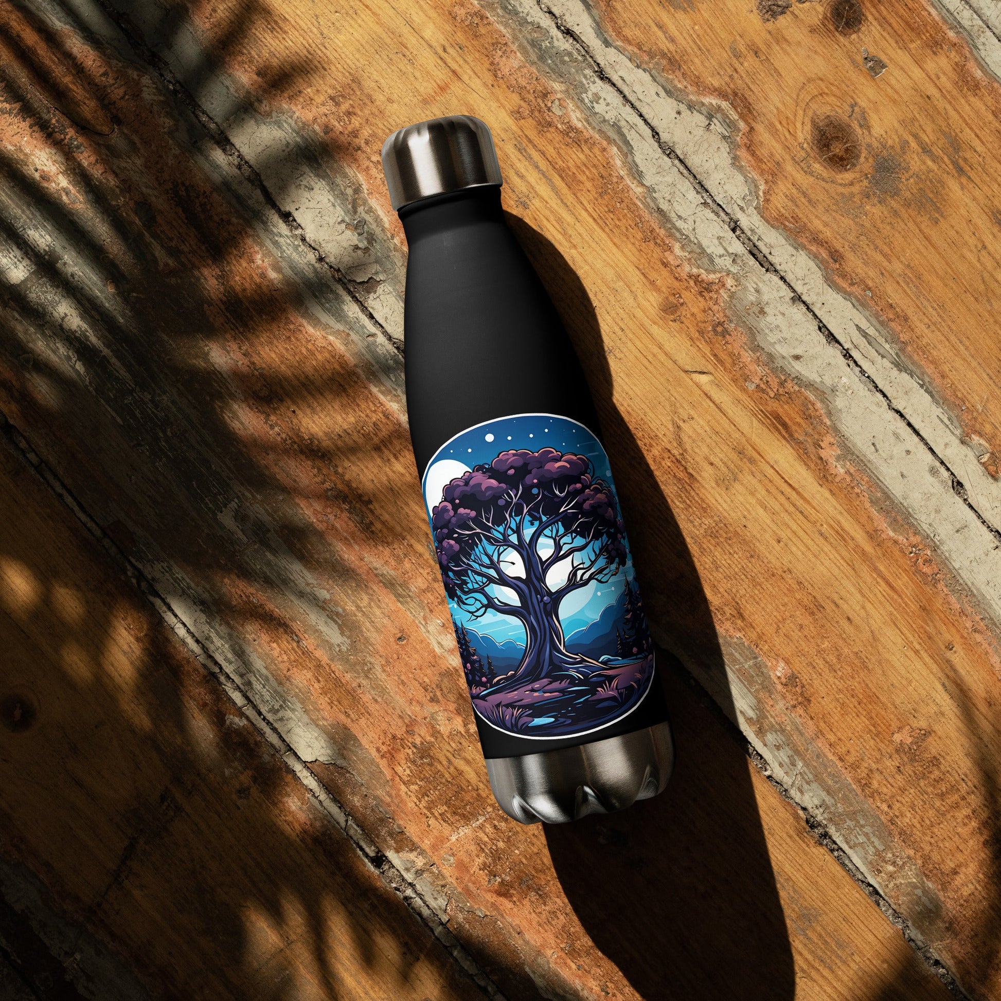 Night Tree Stainless Steel Water Bottle - Stainless Steel Water Bottle - Discovery Co.