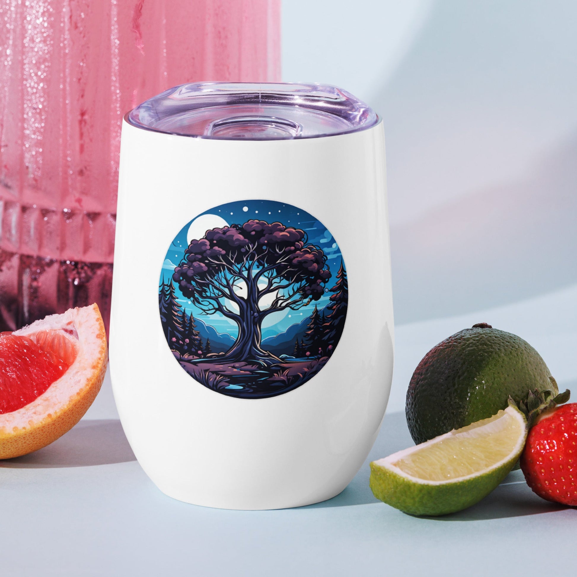 Night Tree Stainless Steel Wine Tumbler - Tumblers - Discovery Co.