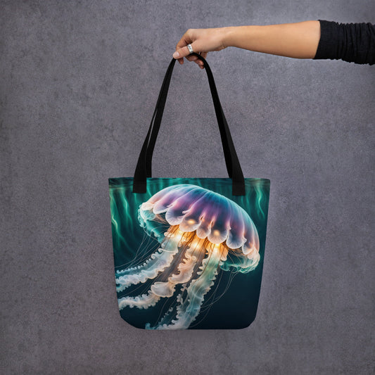 Northern Lights Jellyfish Tote Bag - Tote Bags - Discovery Co.