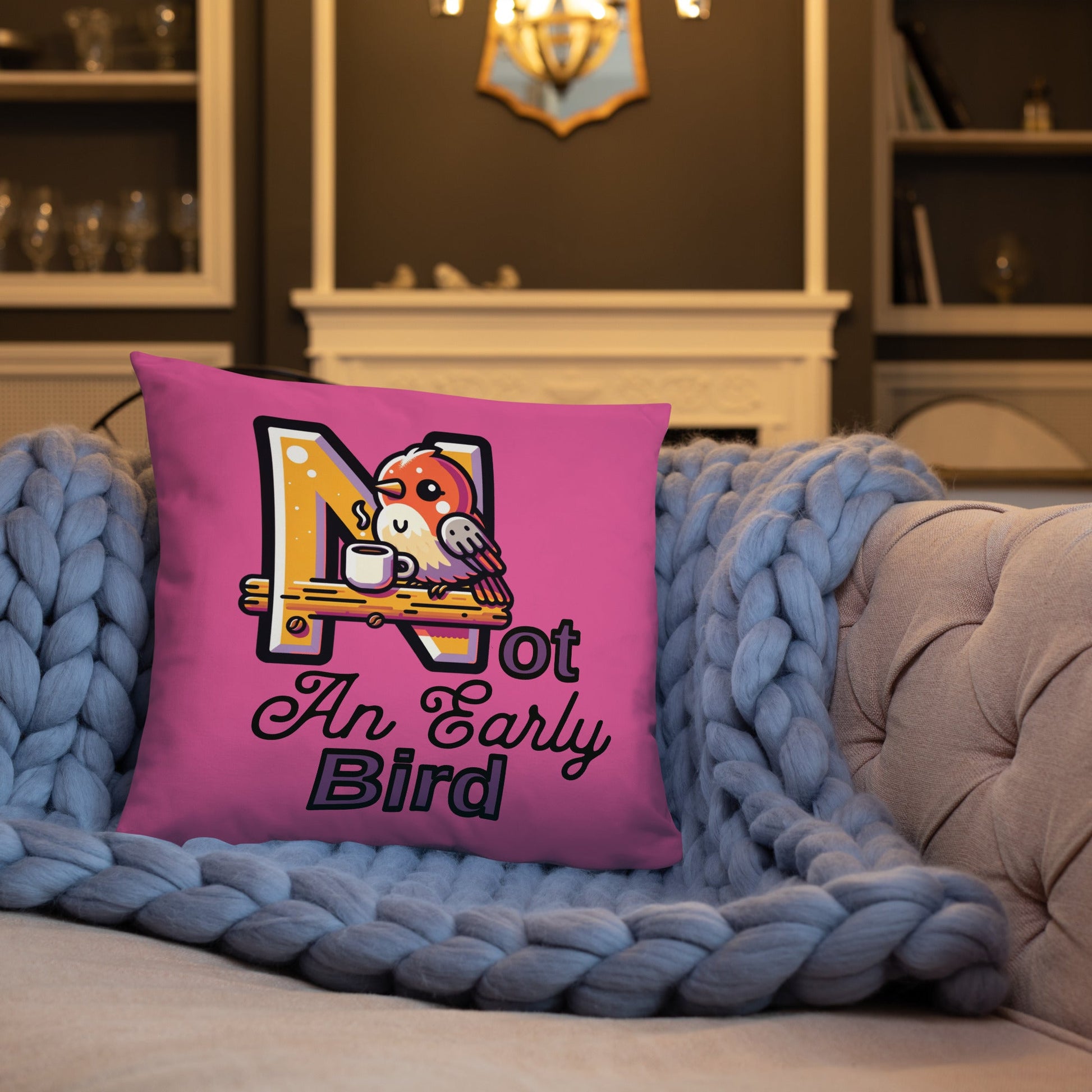 Not An Early Bird Basic Pillow - Pillows - Discovery Co.