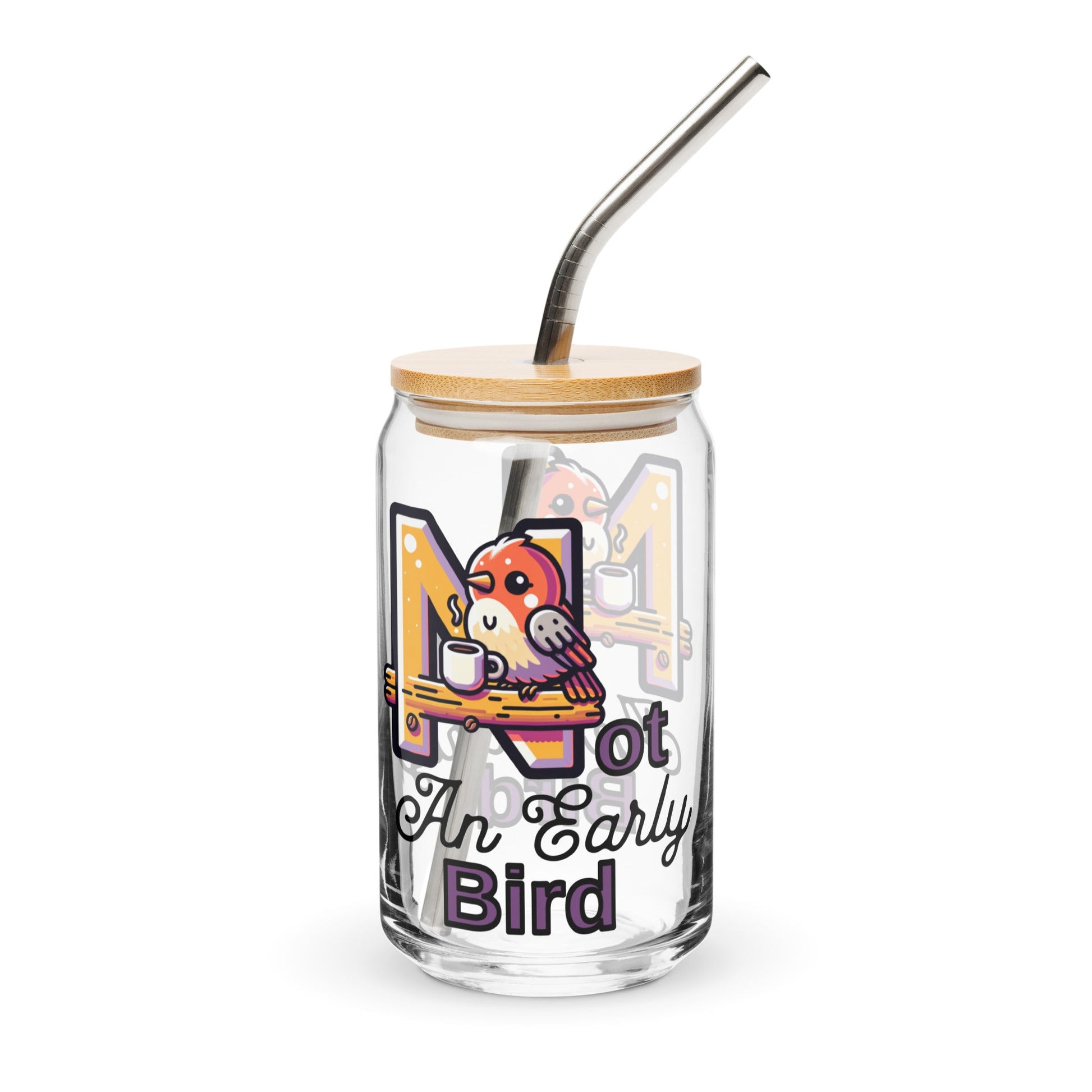 Not An Early Bird Can - Shaped Glass - Can - Shaped Glass - Discovery Co.