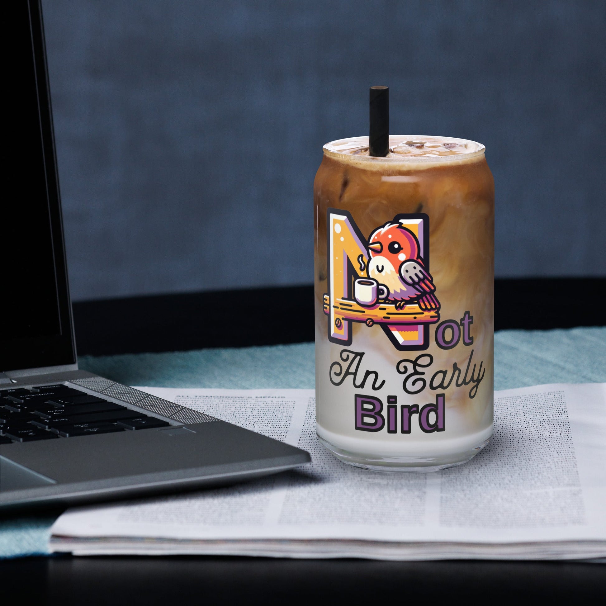 Not An Early Bird Can - Shaped Glass - Can - Shaped Glass - Discovery Co.